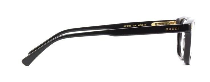 Gucci GG 1046O 004 Black Rectangle Unisex Eyeglasses - Stylish Prescription Glasses for Men & Women - Perfect for Work, Reading & Fashion Accessories