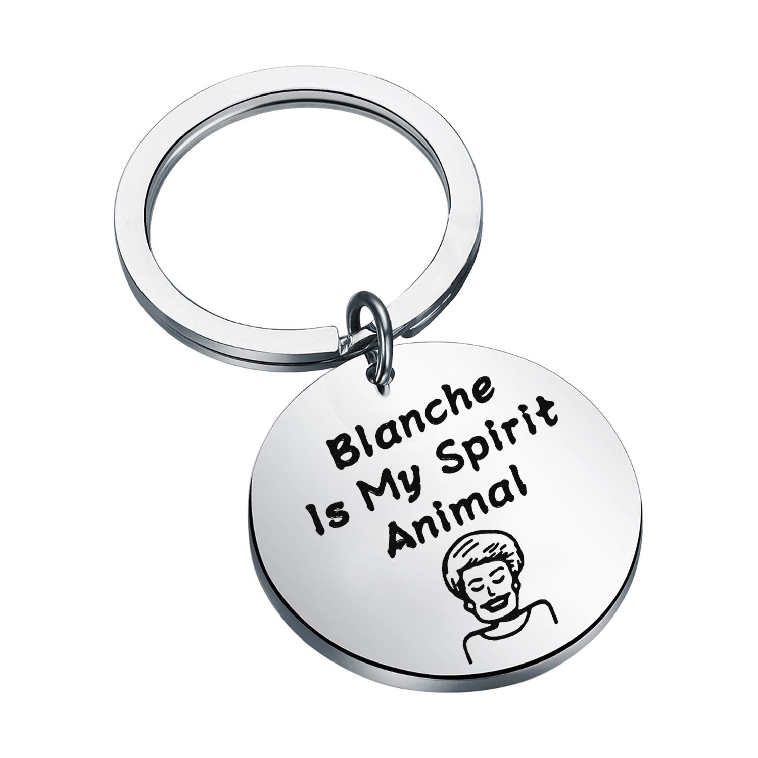 ENSIANTH Golden Fans Keychain - Dorothy, Blanche, Sophia, Rose Inspired Spirit Animal Gift for Women & Friends | Perfect for Birthday, Christmas, Party Favors & Friendship Tokens