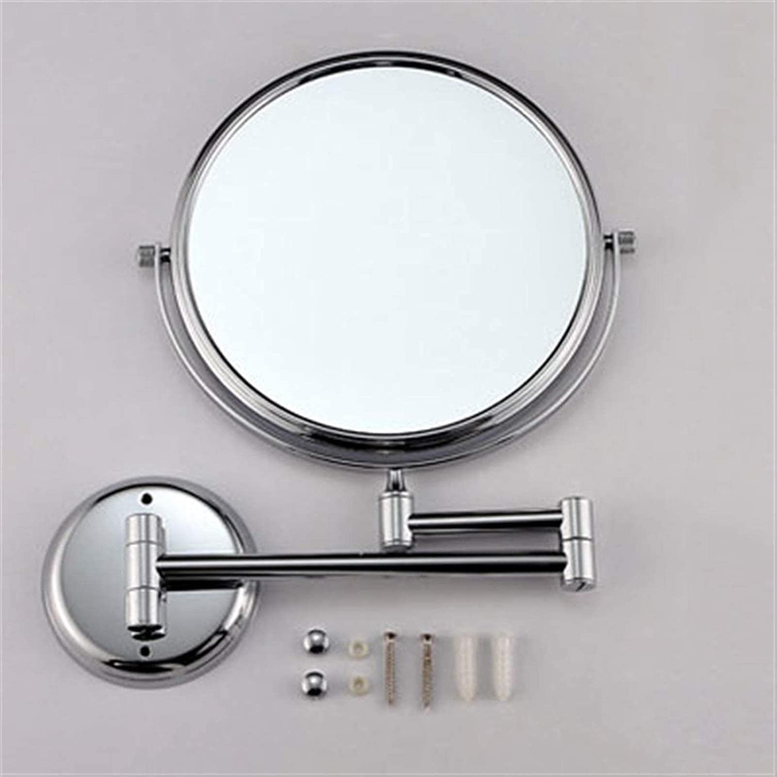 LADYG Wall Mounted Makeup Mirror with 3X Magnification - Dual-Sided Vanity Mirror, 360° Rotation, Round Bathroom Mirror (Black Bronze, 6 Inch) - Perfect for Makeup Application, Skincare Routine & Bathroom Decor