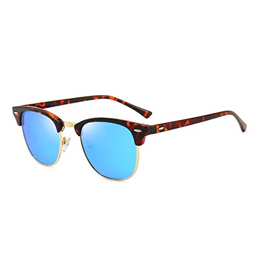 I:30-16style Blue Lens + Gold and Leopard Frame