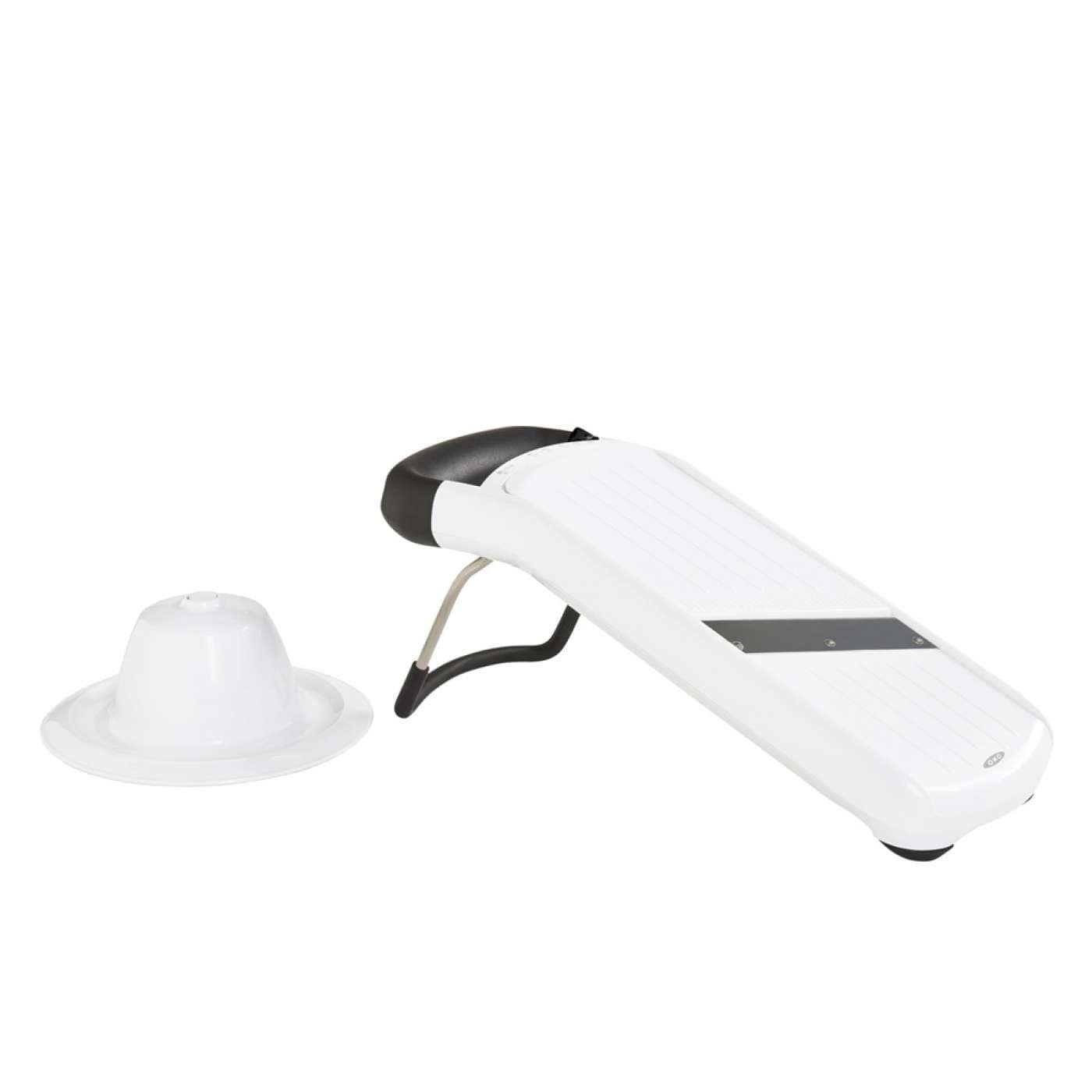 OXO Simple Mandoline Slicer - Adjustable Stainless Steel Kitchen Mandoline for Fruits, Vegetables & More - Perfect for Salad Prep, Garnishing & Meal Prepping