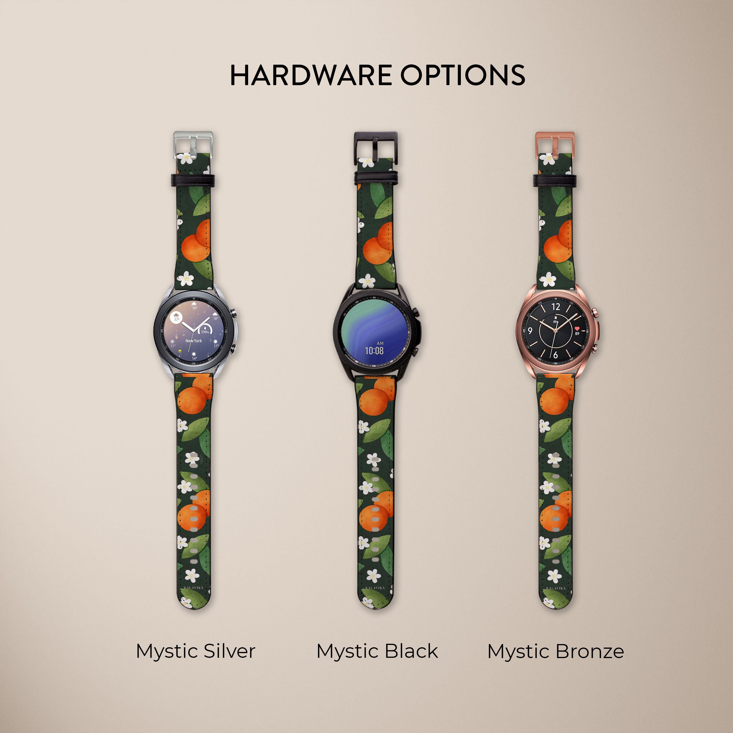 Stylish Orange Summer Mix Galaxy Watch Band - Durable Silicone Strap for Samsung Galaxy Watch 4/5/6, Active 2, Fit for Outdoor Sports, Running, Swimming & Daily Wear