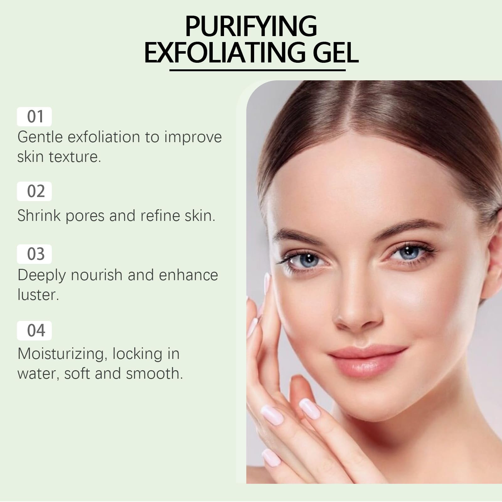 Green Tea Purifying Exfoliating Gel & Scrub - Gentle Deep Cleansing Face Wash for Oil Control & Pore Minimizing - Hydrating Formula for Dry Skin - 2 oz | Achieve Clear, Soft & Smooth Skin for Daily Skincare Routine