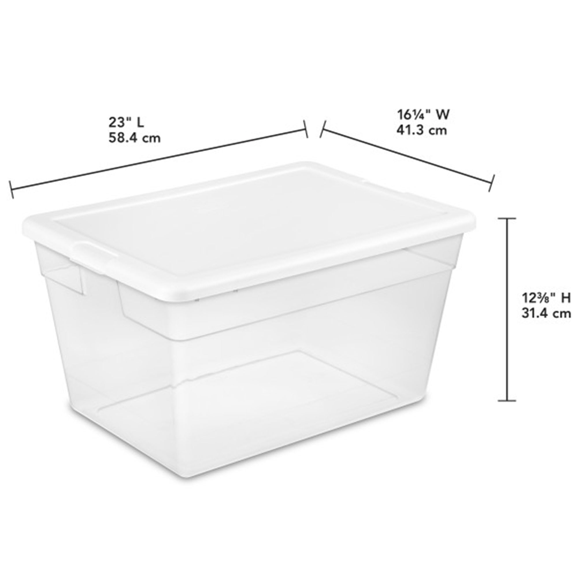 Sterilite 32-Pack 56 Quart Clear Plastic Storage Bins with Snap-On Lids - Stackable Organizer Boxes for Home, Office, Closet & Garage Organization