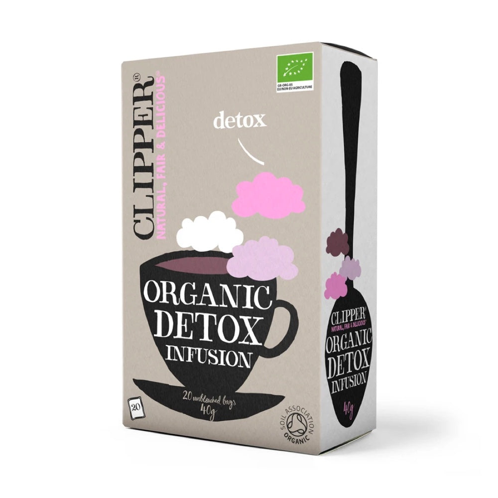 Clipper Organic Detox Herbal Tea - 20 Tea Bags | Natural Cleansing & Weight Loss Blend | Perfect for Morning Rituals & Post-Workout Recovery