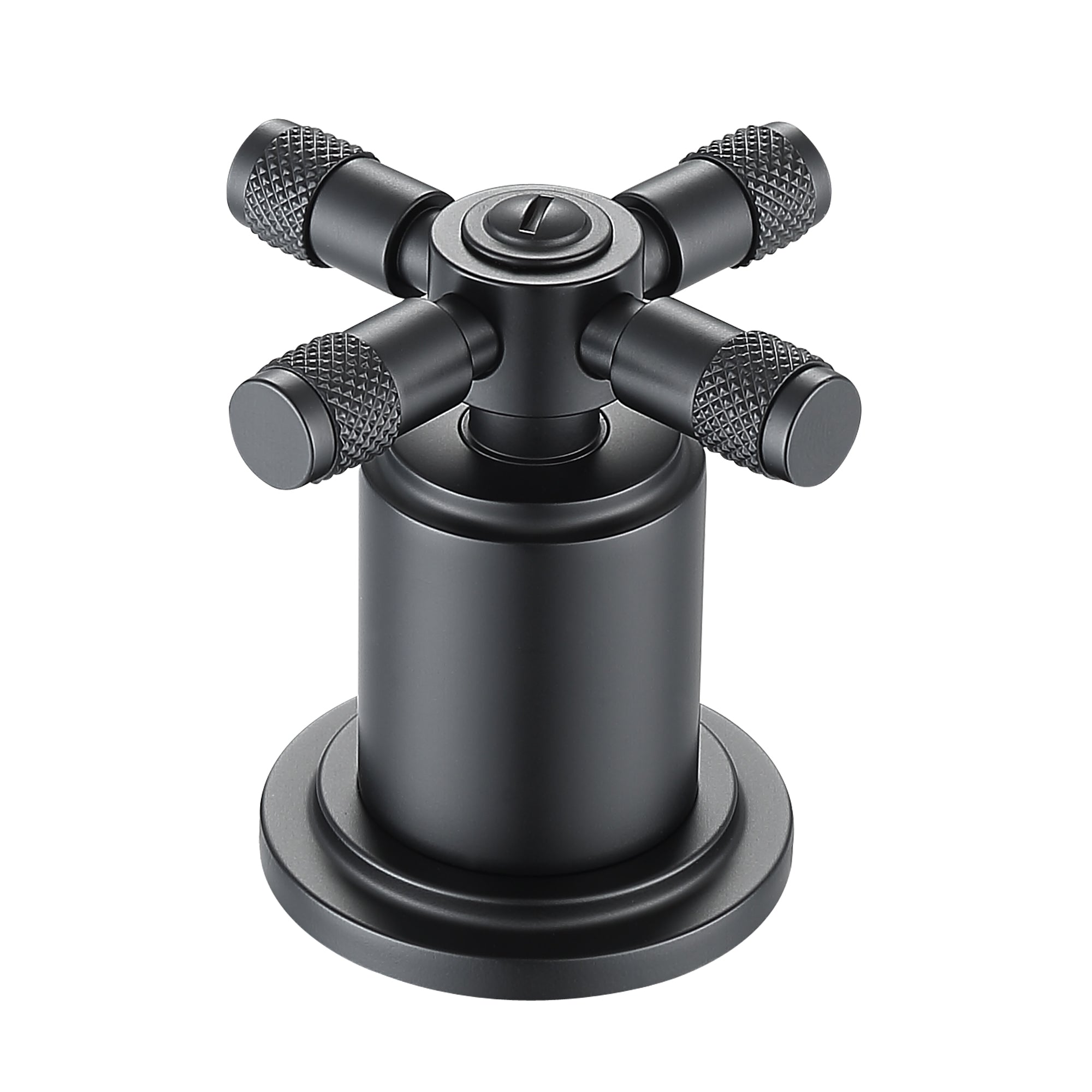 Ancona Matte Black 8-Inch Widespread Bathroom Faucet for Men - 3 Hole Cross Handle Design | Perfect for Modern Sink Vanities & Guest Bathrooms