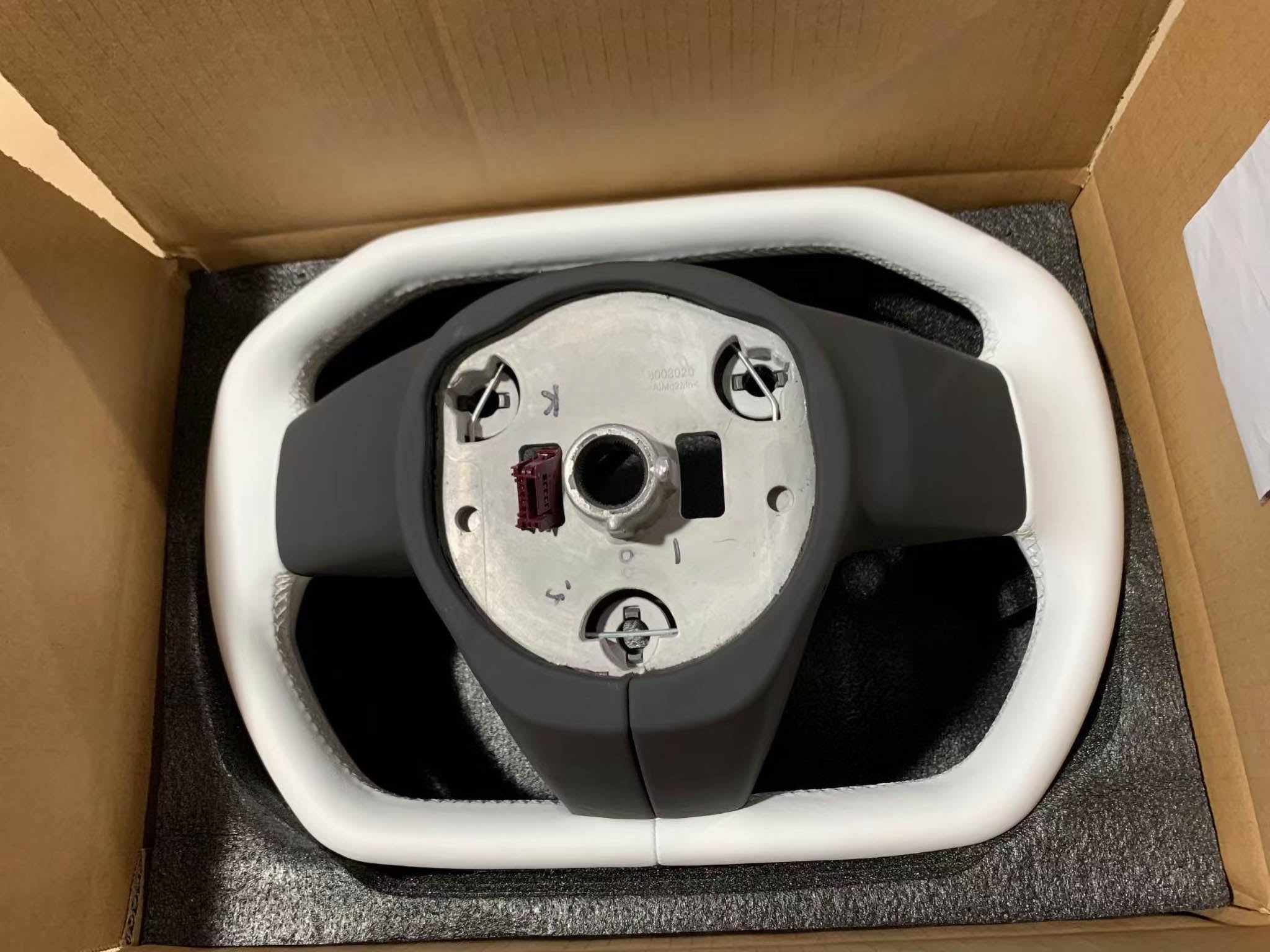 Premium Cybertruck-Style Steering Wheel for Tesla Model 3 & Model Y - Carbon Fiber Design, Enhanced Grip - Perfect for Gaming & Racing Enthusiasts