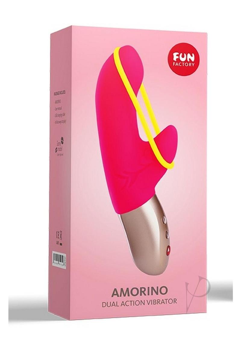 Amorino Silicone Dual Action Vibrator - Pink | Rechargeable G-Spot & Clitoral Stimulator for Women | Perfect for Solo Play & Couples Intimacy