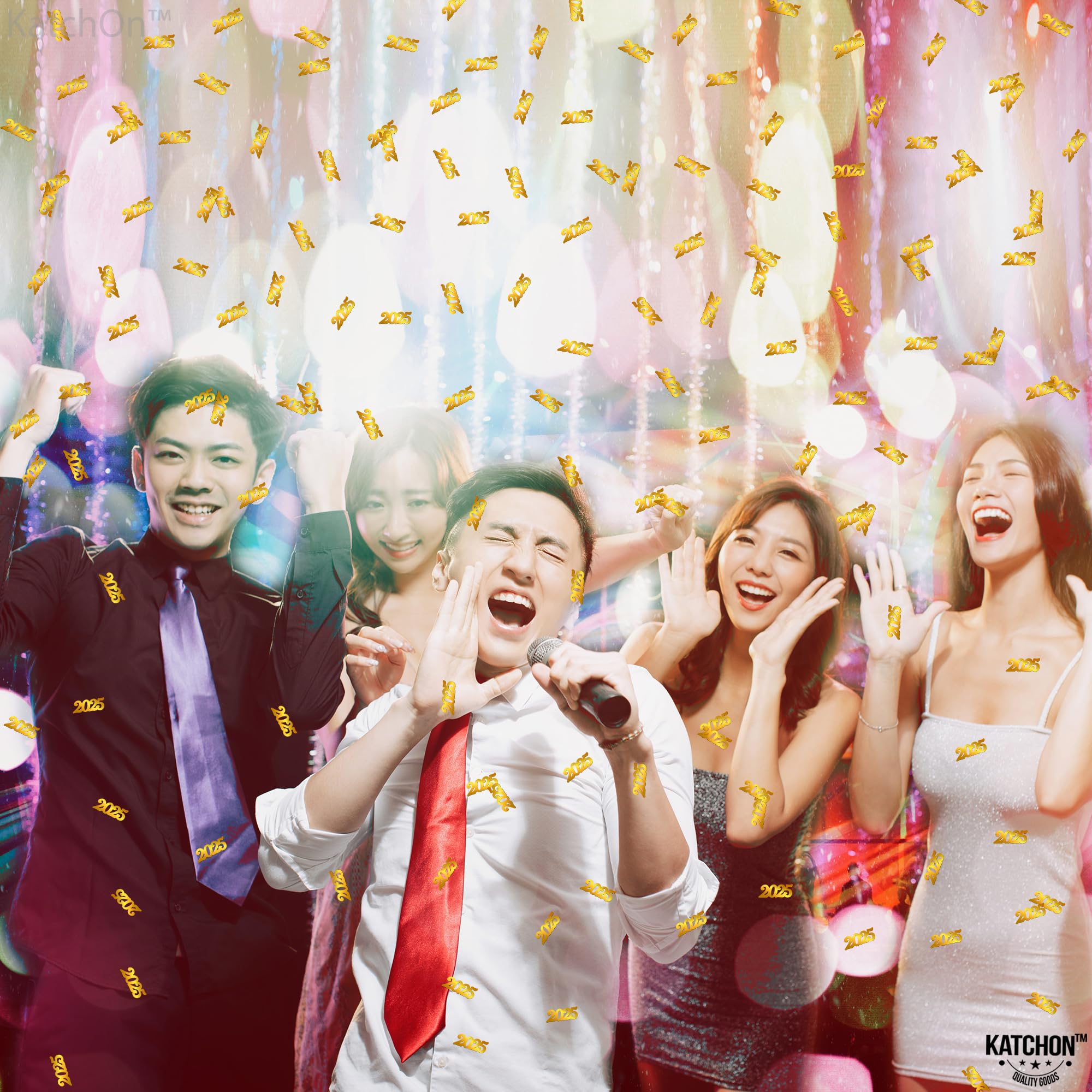 KatchOn 2025 Gold Graduation Confetti - 500pcs Shiny Gold Confetti for Graduation Party Decorations, Table Scatter, Grad Party Supplies | Perfect for Graduation Ceremonies, Photo Backdrops & Celebration Decor