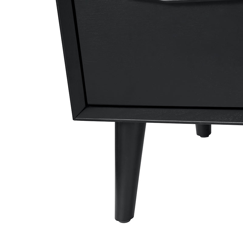 Rebecca 3-Drawer Mid-Century Modern Nightstand - Solid Wood Bedside Table with Storage for Bedroom, Living Room & Office - Perfect for Small Spaces & Home Decor