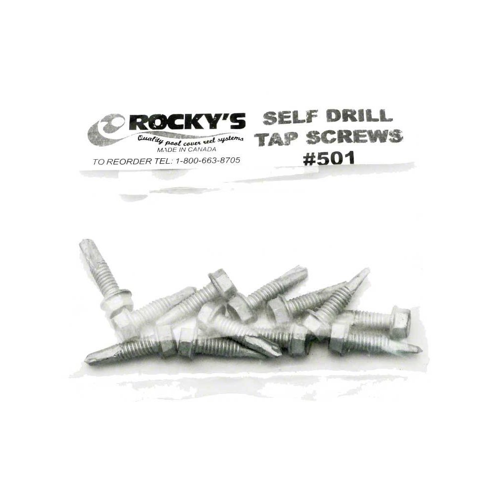 Rockys 501 Self-Drilling Tap Screws - High-Quality Carbon Steel Fasteners for Metal & Wood - Perfect for DIY Projects, Construction, and Automotive Repairs