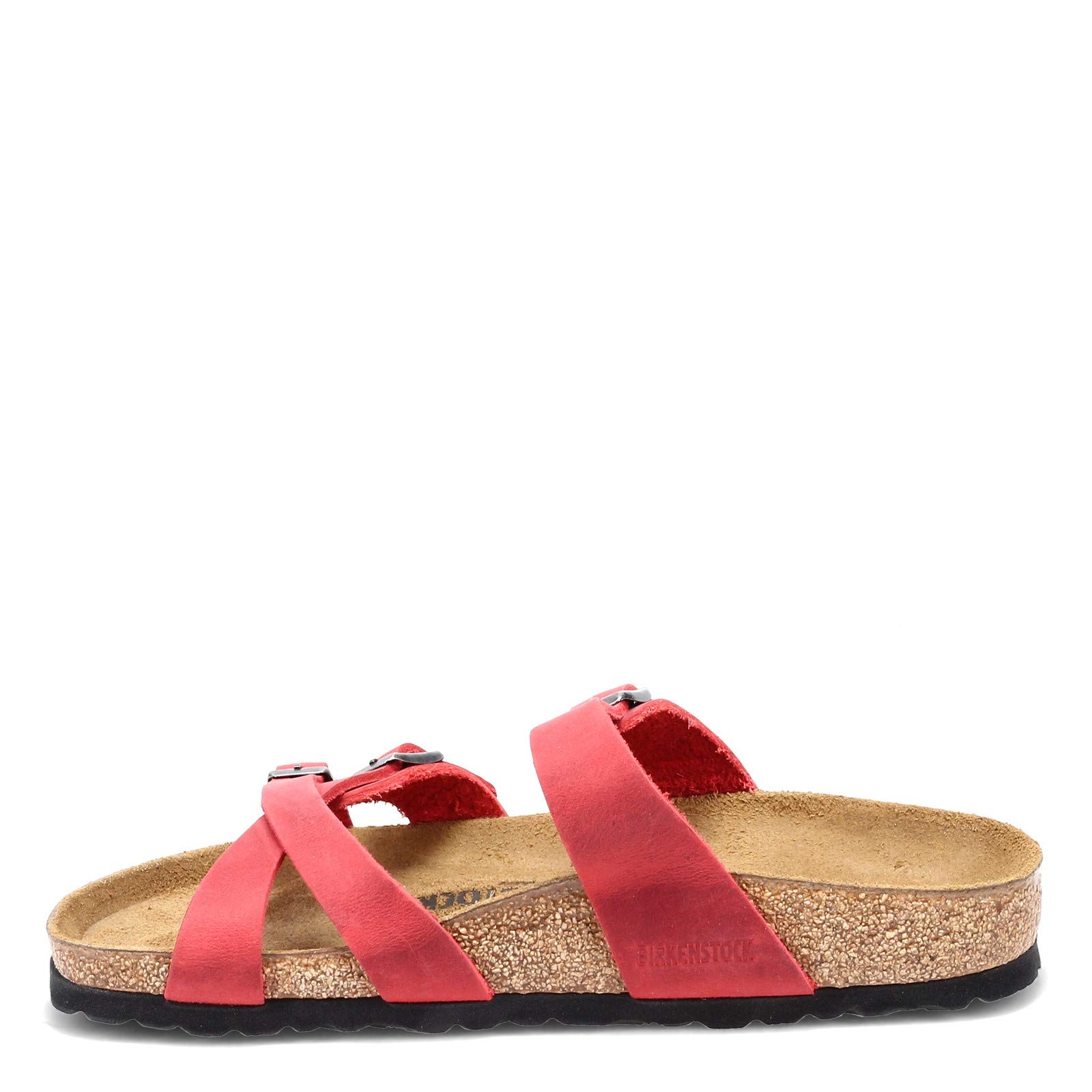 Birkenstock Women's Franca Sandals - Oiled Leather in Fire Red, Size 42 (US 11) | Comfortable Slip-On Shoes for Beach, Vacation & Casual Wear