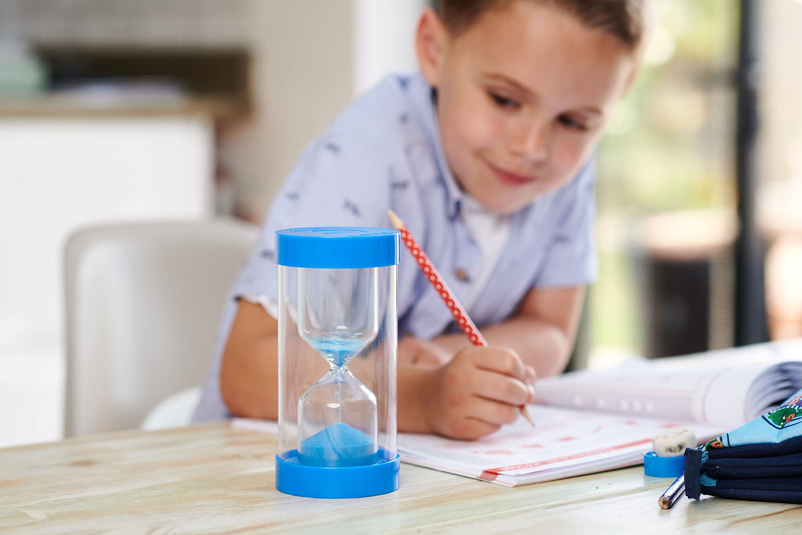 TickiT 92117 5-Minute Blue ColourBright Sand Timer - Visual Timer for Kids Classroom, Sensory Play & Time Management Activities