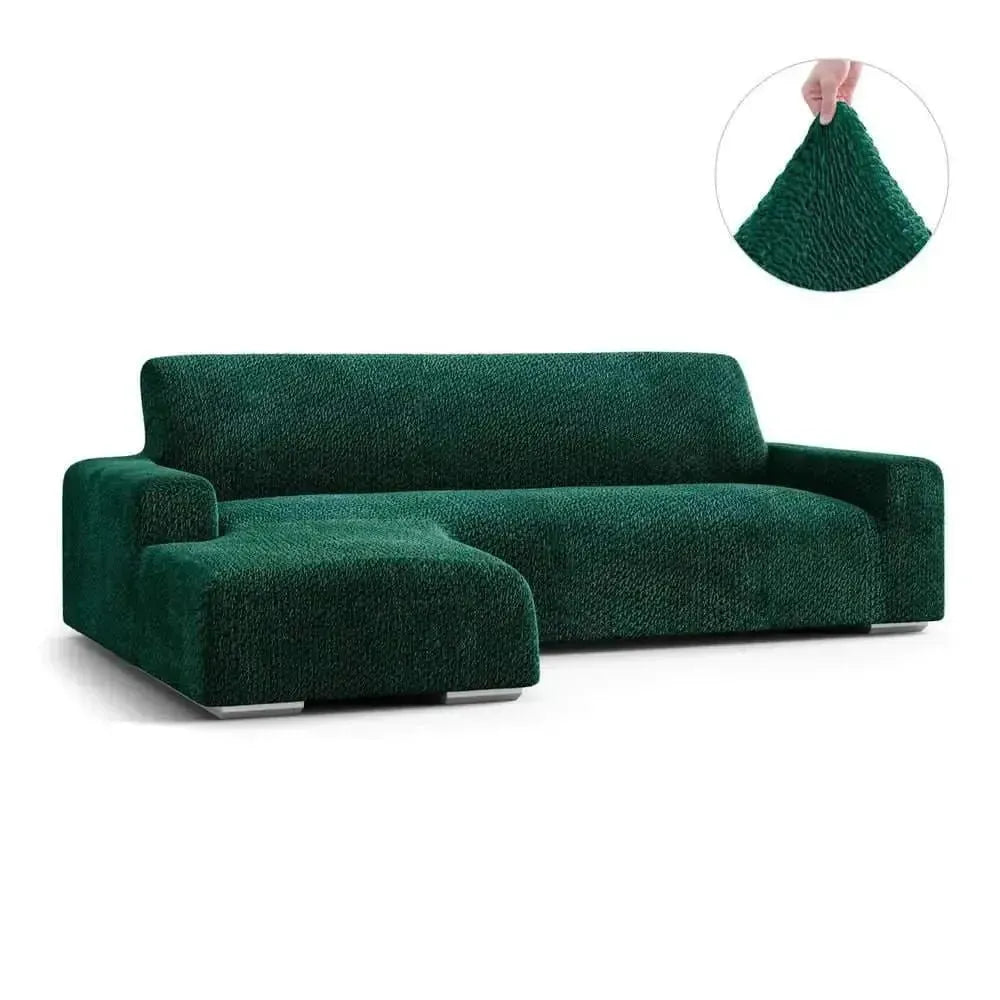 L Shaped Sofa Slipcover with Left Chaise - Soft Velvet Stretchable Couch Cover - Perfect for Living Room, Home Theater & Family Gatherings