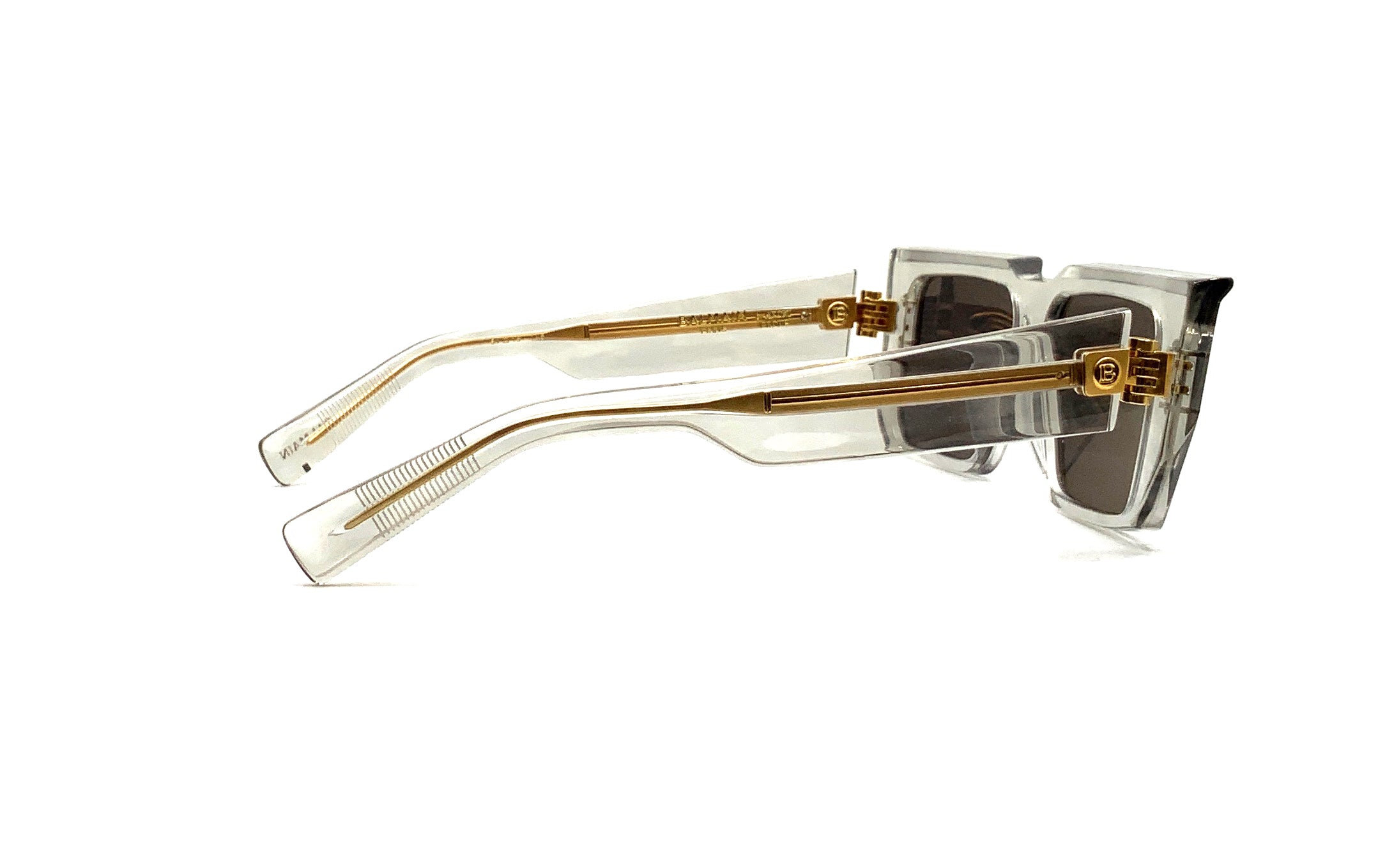 Balmain B VI Sunglasses Grey Gold - Luxury Designer Shades for Men & Women - Perfect for Outdoor Activities, Travel & Fashion Accessories