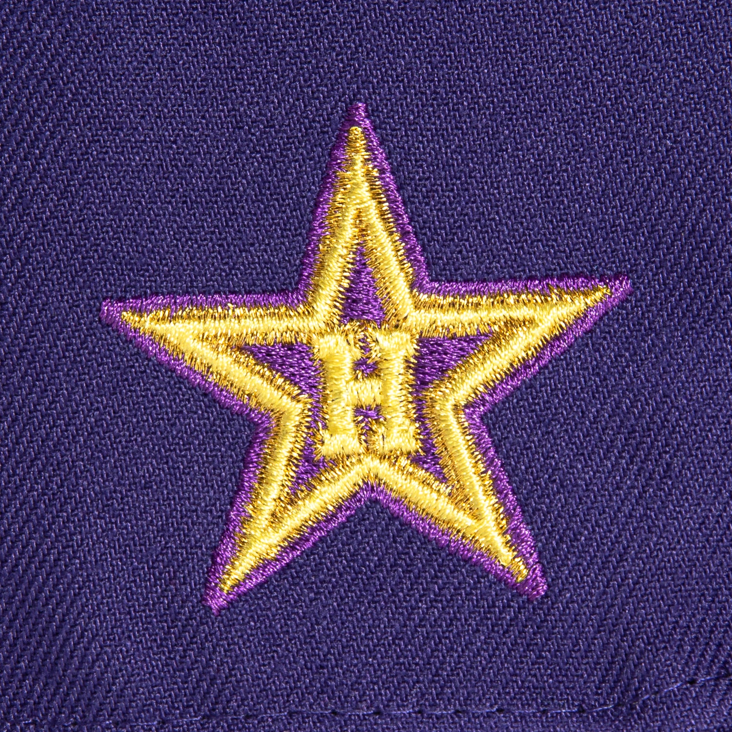 New Era 59Fifty Hollywood Stars Logo Patch Snapback Hat - Purple & Yellow Baseball Cap for Men & Women - Perfect for Sports, Streetwear & Fashion Outfits
