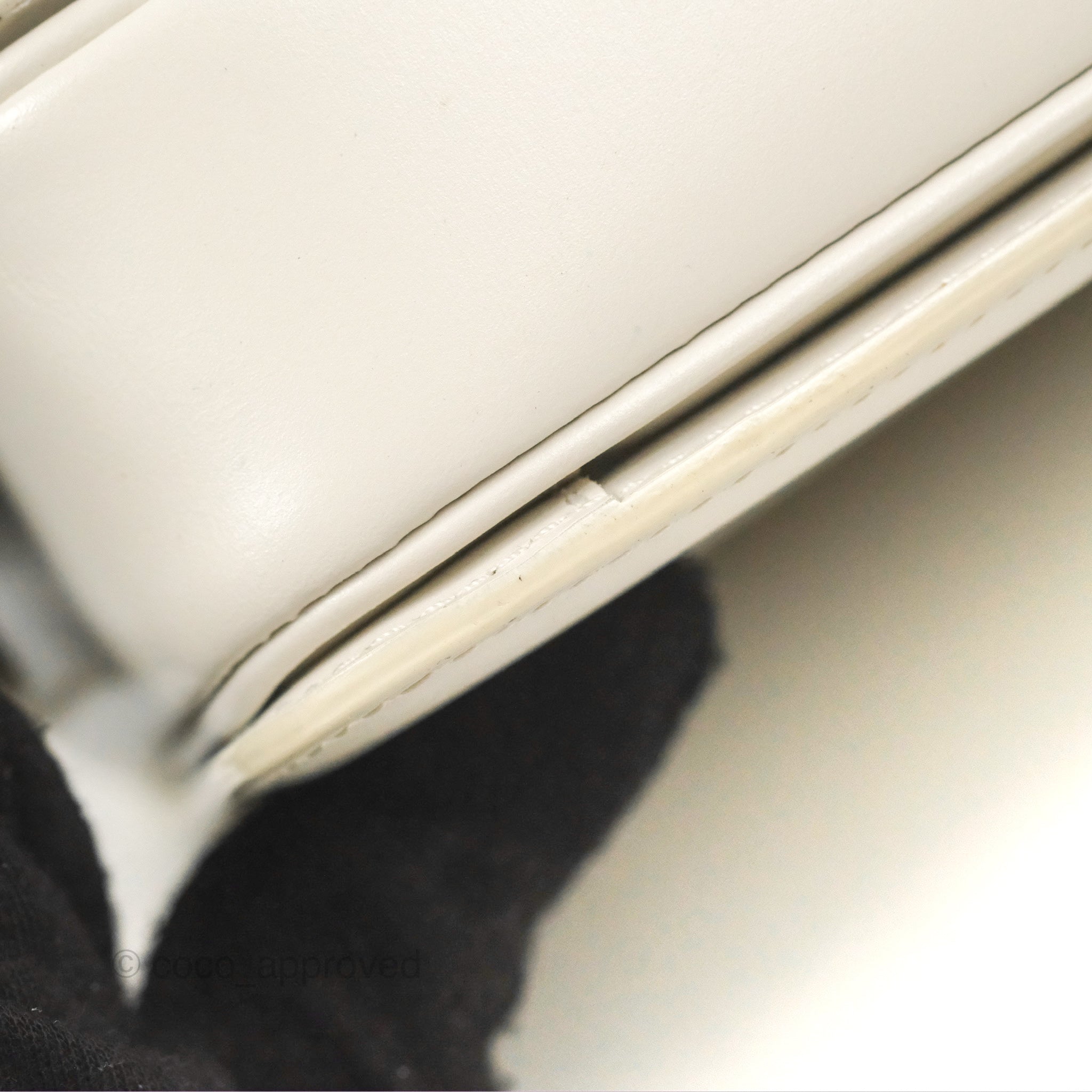 Celine Teen Triomphe Bag in Shiny White Calfskin Leather - Perfect for Everyday Use, Work & Special Occasions