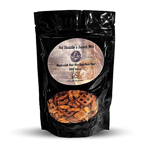 The Whiskey Hound - Bourbon Beer Reaper BBQ Flavored Pub Mix Snack Pack (7.5 oz) | Spicy Party Mix with Rice Biscuits, Pretzels & Nuts | Perfect for Game Nights, Bar Snacks & Whiskey Tastings