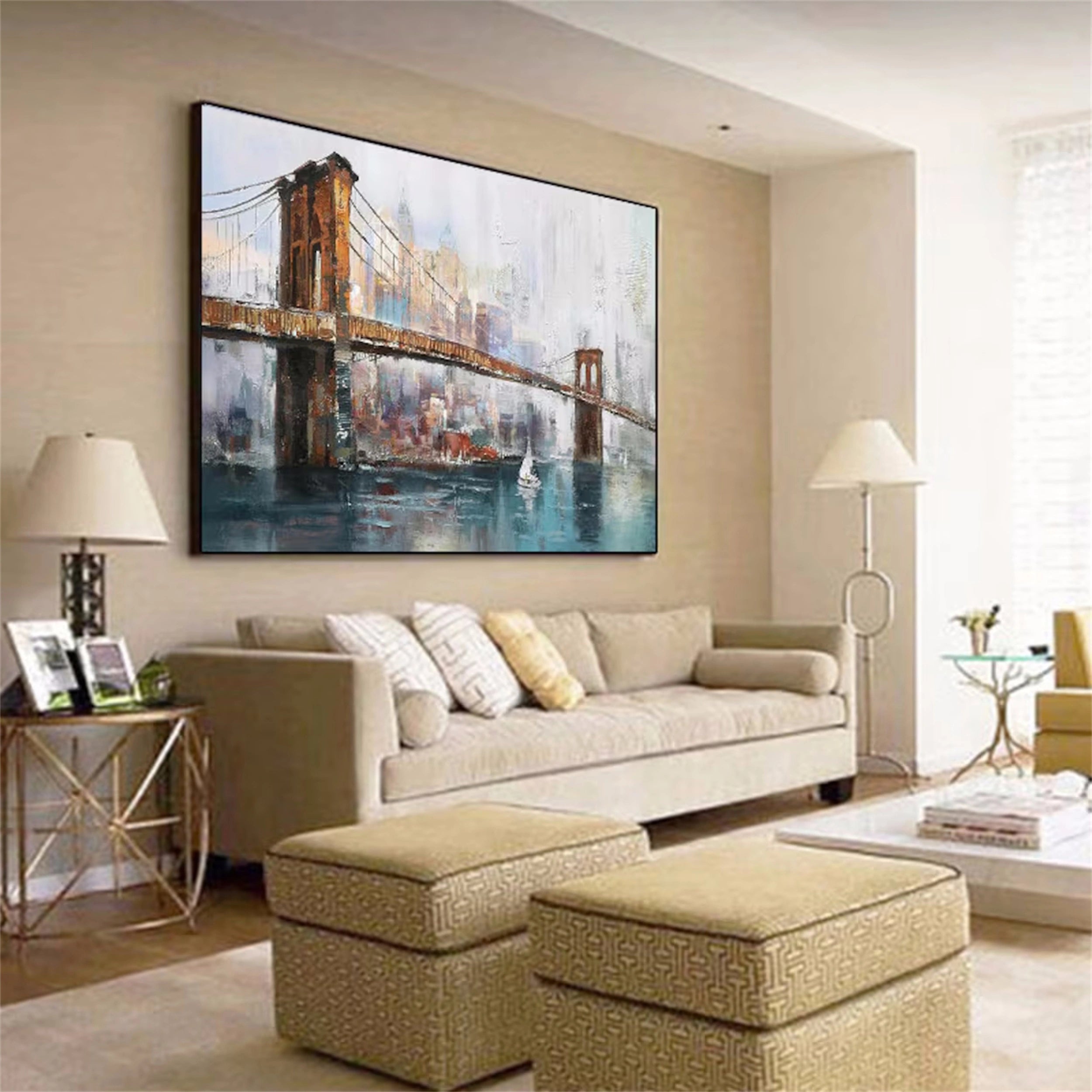 Urban Landscape Painting #UL 012 - Modern Wall Art for Home & Office Decor - Perfect for Living Room, Bedroom or Workspace