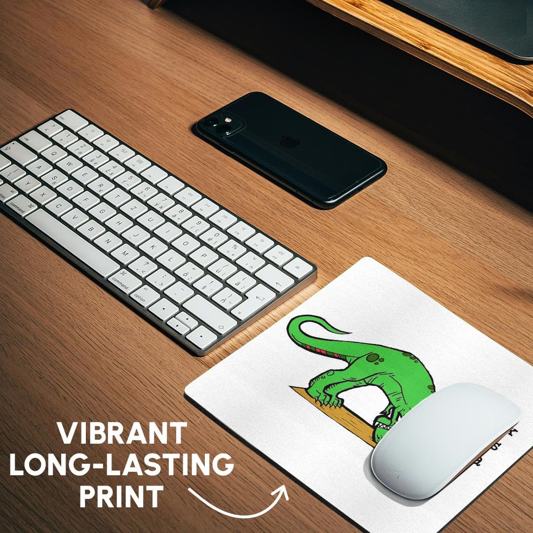 3D Rose Funny T-Rex Hates Yoga Mouse Pad - Non-Slip Rubber Base, Perfect for Office, Gaming & Home Computer Use