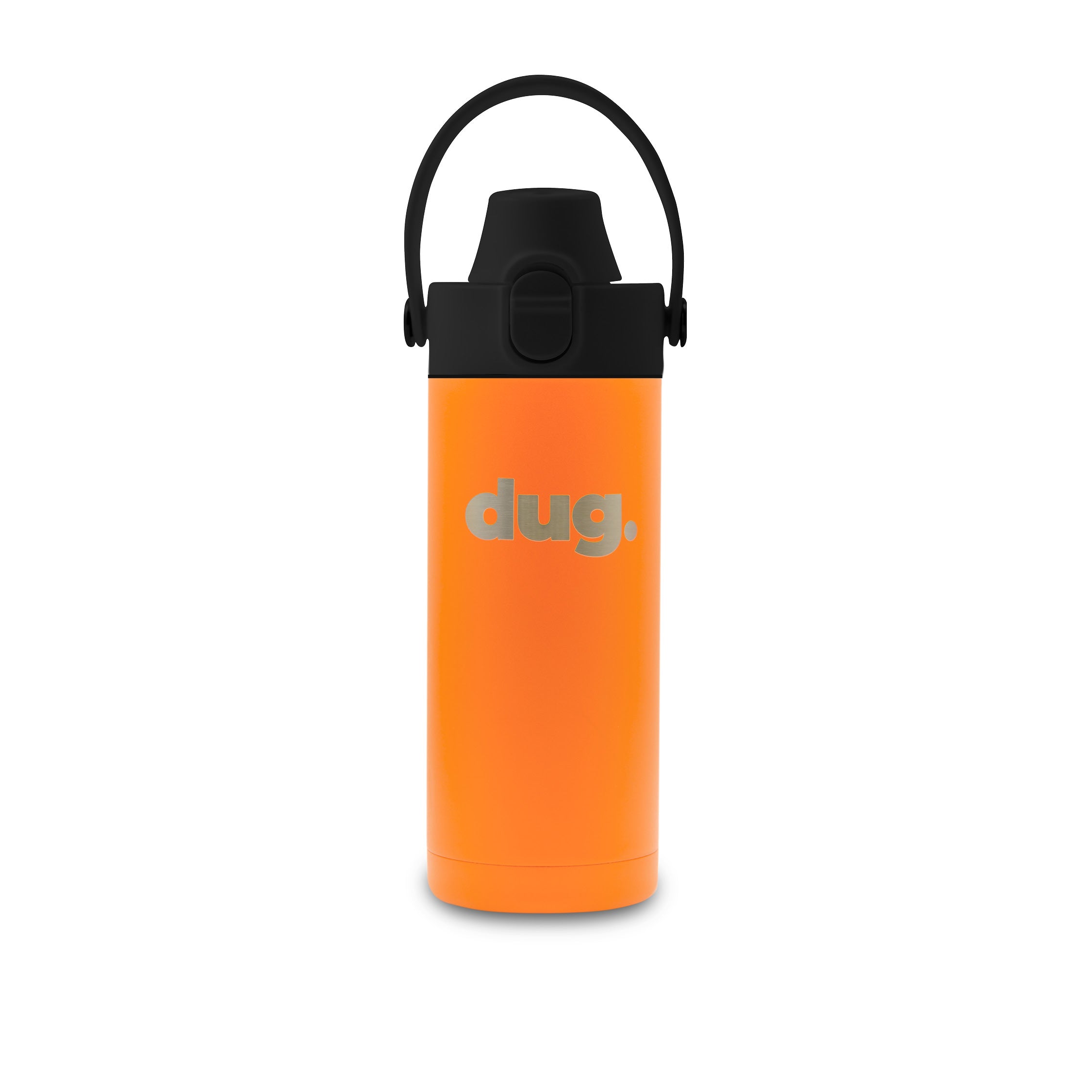 Black Flip Top Lid Water Bottle - Leak-Proof & Straw-Free Design for Gym, Hiking, and Outdoor Activities