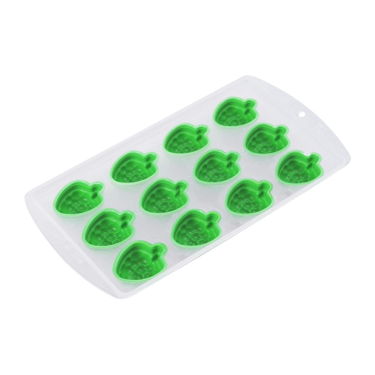 DOITOOL 4-Pack Grape Shaped Silicone Ice Cube Trays - BPA-Free 12-Cavity Fruit Ice Molds for Cocktails, Drinks & Party Decor (Green) - Perfect for Summer Beverages, Wine Chilling & Home Entertaining