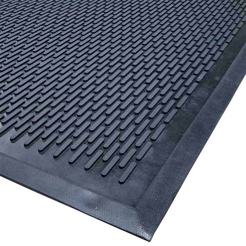 Heavy Duty Rubber Safety Mat - 3' x 5' Black Cactus Mat 1625M C35 Ridge Scraper for Workshop, Garage & Industrial Floor Protection | Non-Slip, Durable Floor Mat for Safety & Comfort