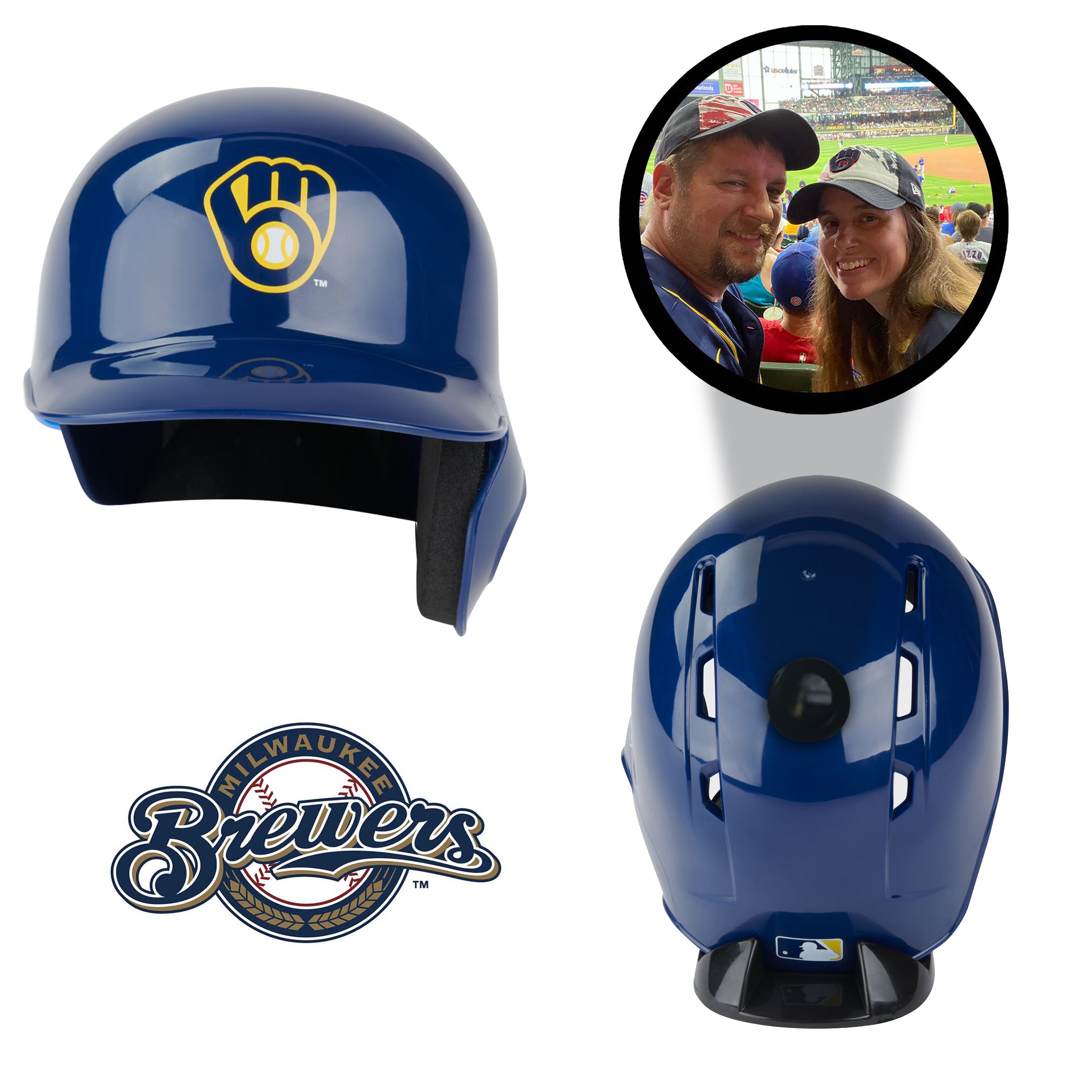 Milwaukee Brewers MLB Collectible Mini Batting Helmet - Authentic Baseball Memorabilia - FANZ Collectibles - Perfect for Display, Gifts & Sports Fan Collections
