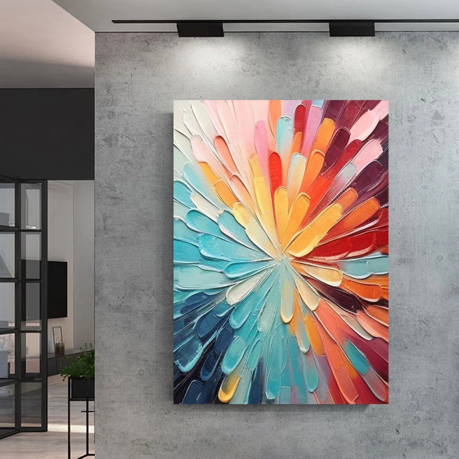 Beautiful Flower and Tree Canvas Painting #FT163 - Perfect for Home Decor, Living Room, Bedroom & Office Wall Art