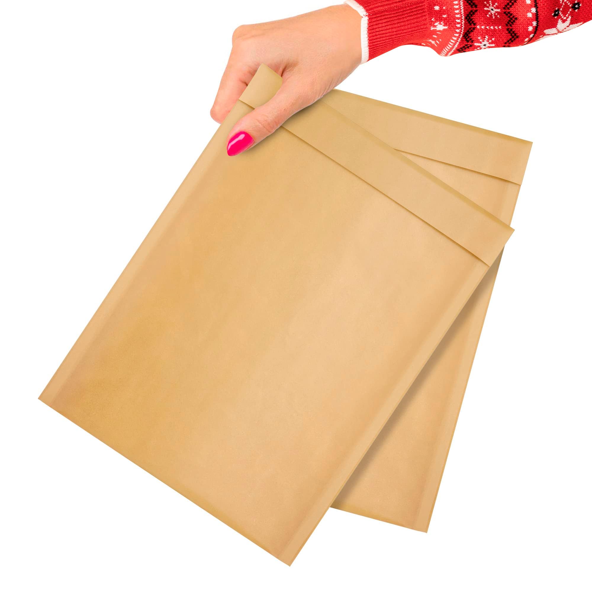 ABC 7.25x11 Inch Brown Kraft Bubble Mailer Envelopes - 200 Pack Water-Resistant Self Seal Padded Mailing Envelopes for Jewelry, Cosmetics, Small Gifts & Ecommerce Shipping - Perfect for Online Sellers, Small Businesses & Home Shipping Needs