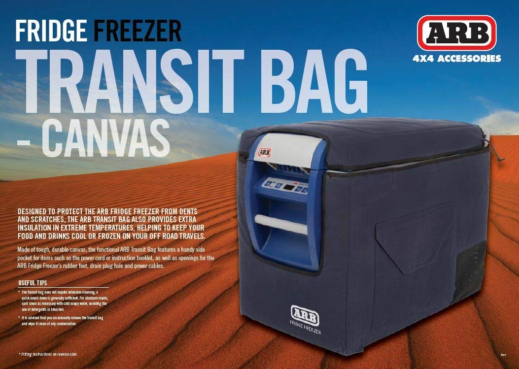 ARB 10900013 Heavy Duty Canvas Transit Bag Cover for 50Qt ARB Fridge Freezer - Protective Storage Case for Camping, Overlanding & Outdoor Adventures