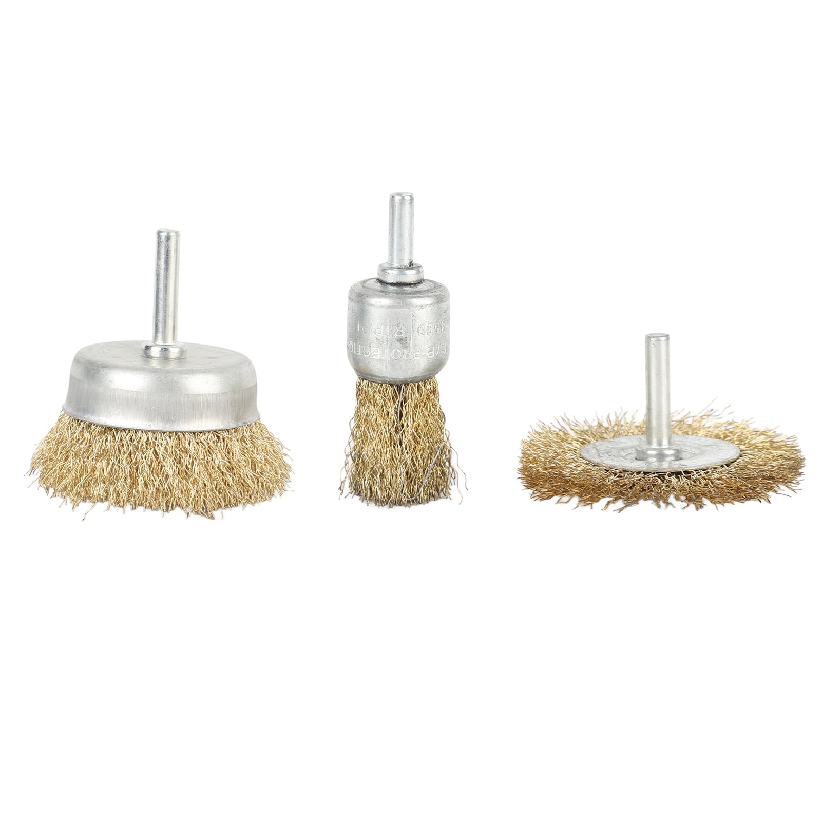 Cordless Electric Grinder Wire Brush Set - 3Pcs Stainless Steel Multi-Purpose Rotary Tool Attachments for 4500RPM (Perfect for Metal Cleaning, Rust Removal & Surface Preparation)