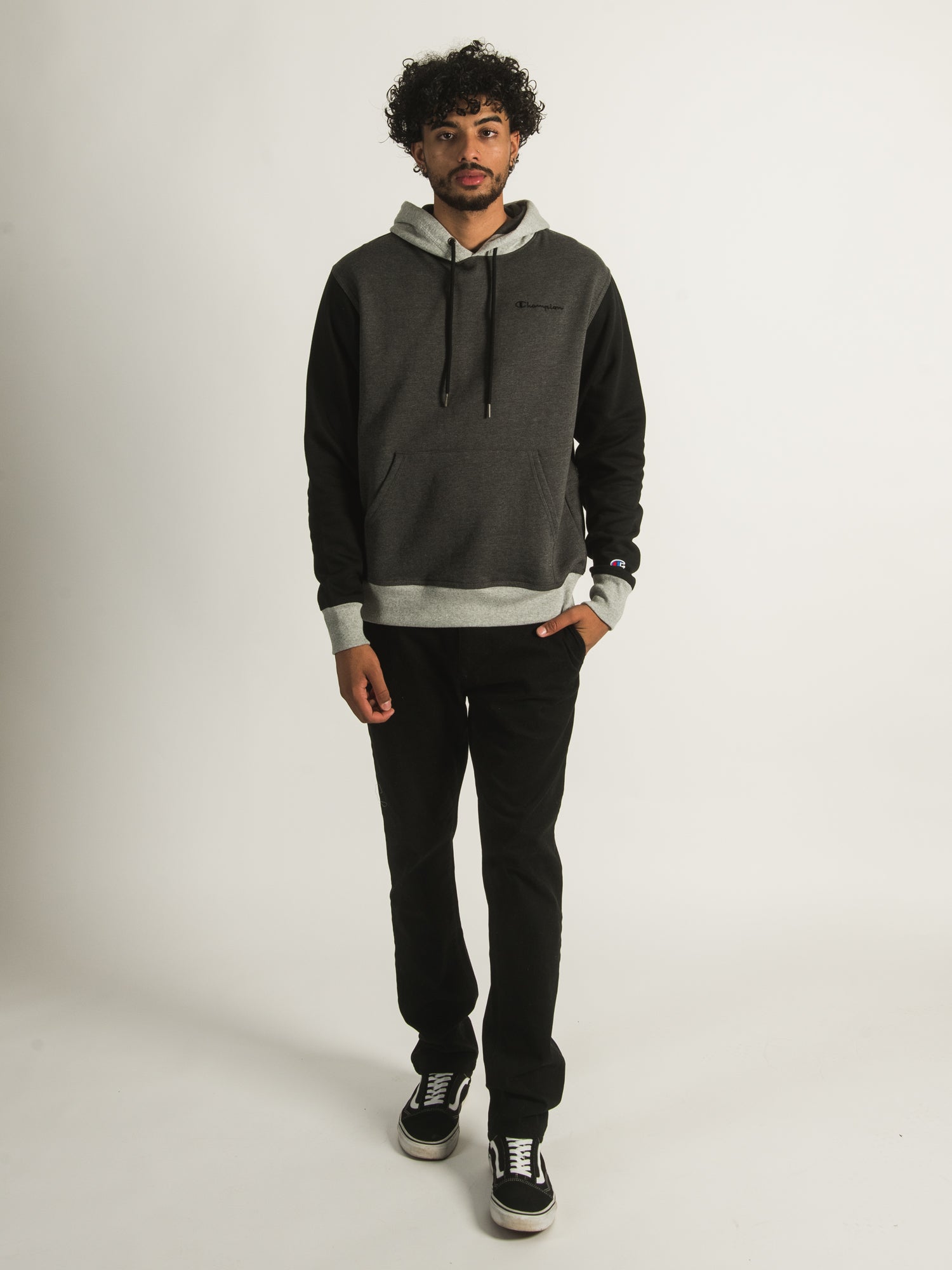 Champion Powerblend Color Block Pullover Hoodie - Men's & Women's Casual Sweatshirt for Gym, Running & Streetwear | Clearance Sale