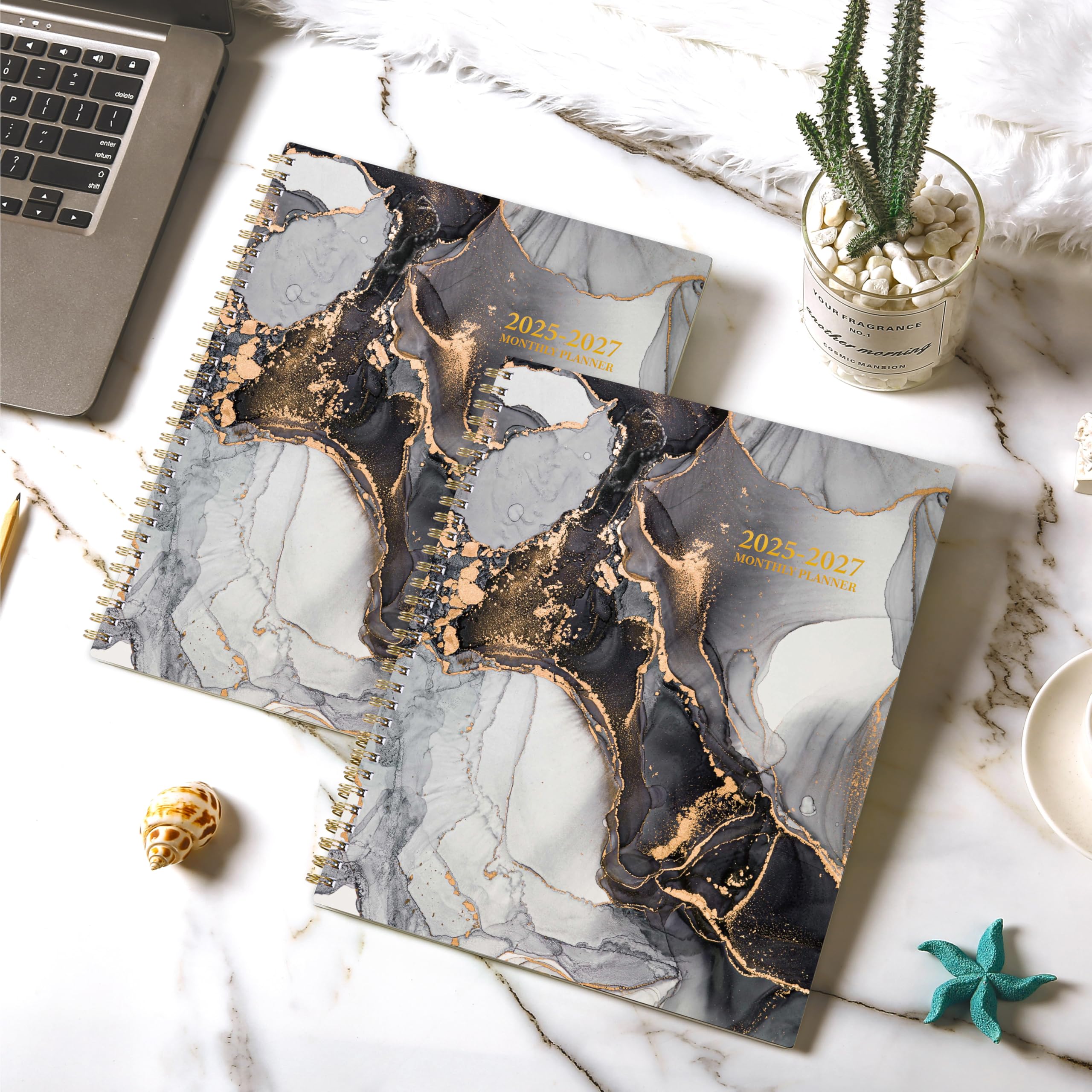 2025-2027 Monthly Planner Calendar - July 2025 to June 2027 | 2-Year Academic Planner with Flexible Cover, Pockets & Tabs | 9