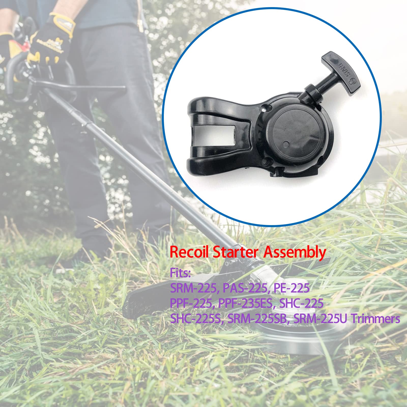 Recoil Starter Assembly for Echo SRM-225, PAS-225, PE-225, PPF-225, PPF-235ES, SHC-225, SHC-225S, SRM-225SB, SRM-225U Trimmers - Replacement for A051001312 & Stens 150-260 - Compatible with Echo String Trimmers and Brush Cutters for Easy Engine Starting