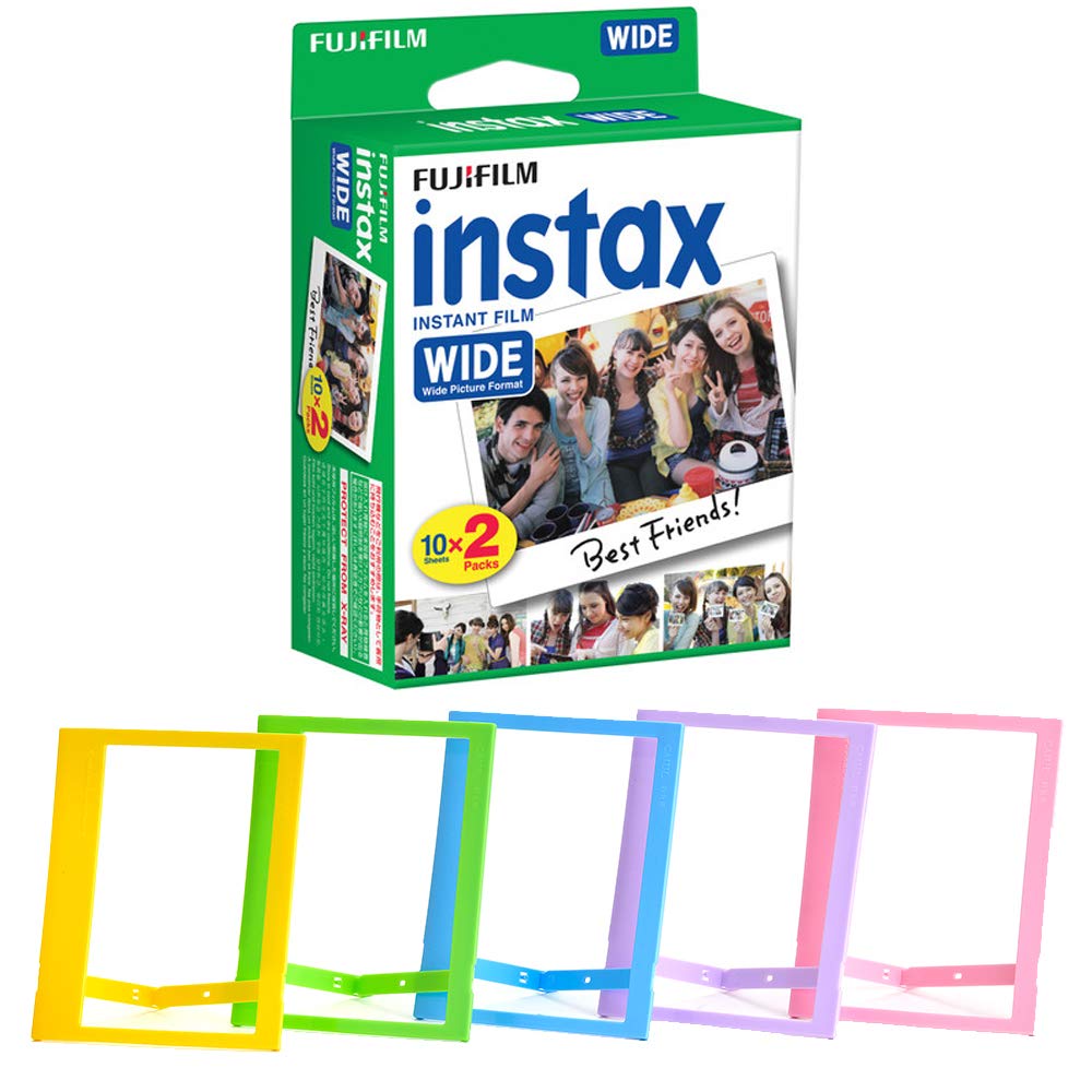 Fujifilm Instax Wide Film 20 Shots with Photo Frames - Perfect for Parties & Travel