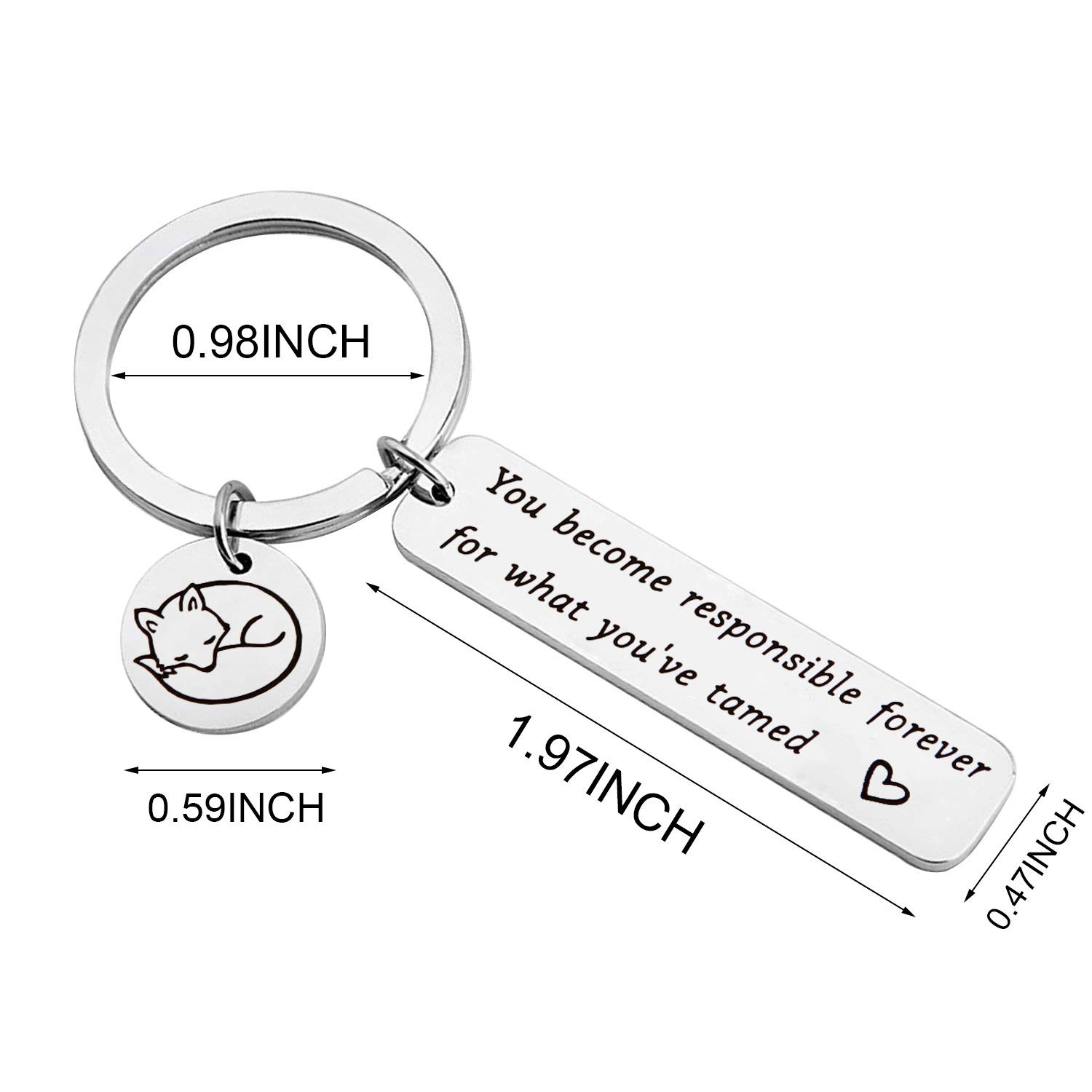 Fox Keychain Jewelry Inspired by 'The Little Prince' - Perfect Book Lover Gift for Friends & Couples - Great for Everyday Carry, Backpacks, and Keychains