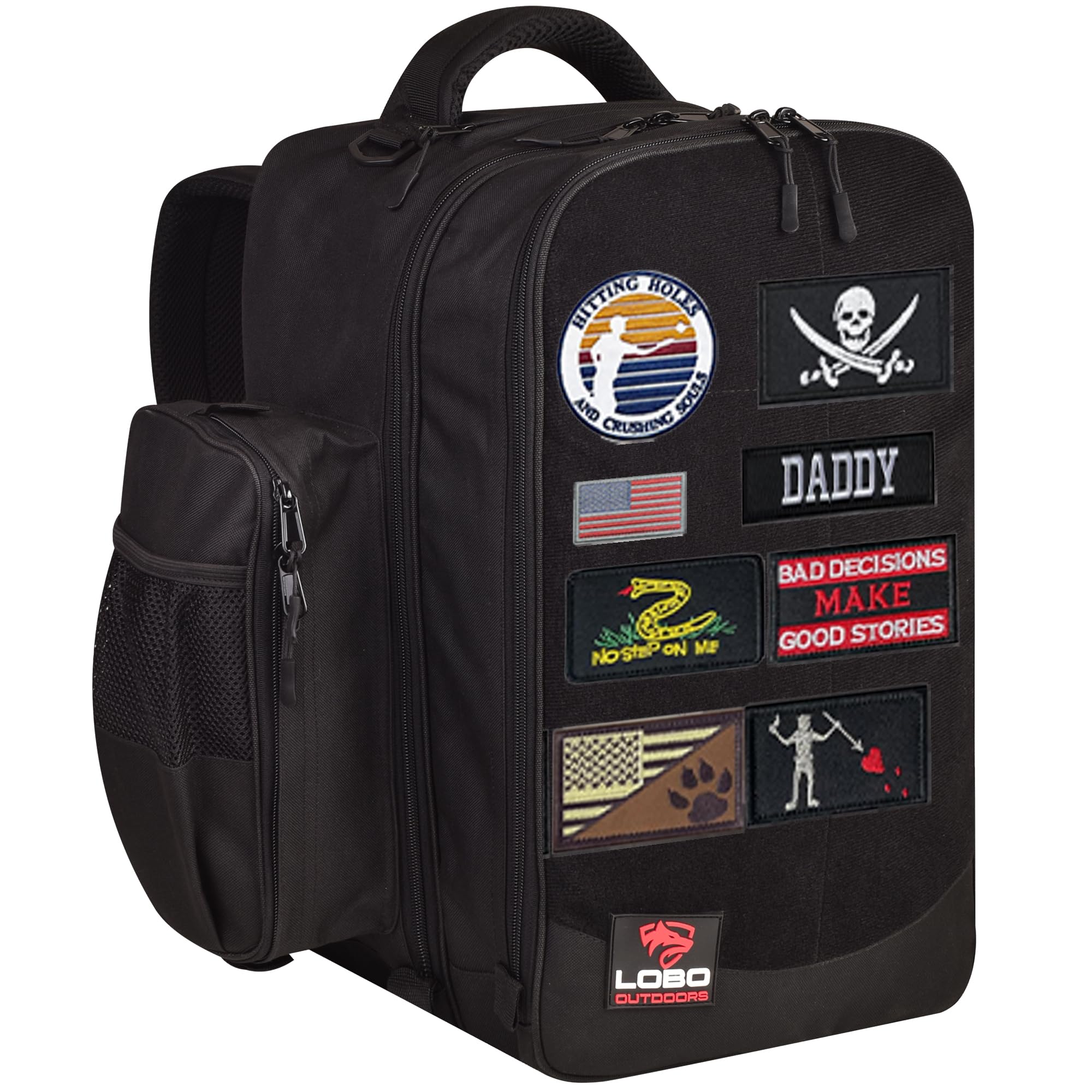 FIGHTSENSE Premium Cornhole Backpack - Holds 24 Bags with Multiple Storage Pockets - Durable Cornhole Bag Carrying Case for Outdoor Games, Tailgating & Beach Parties