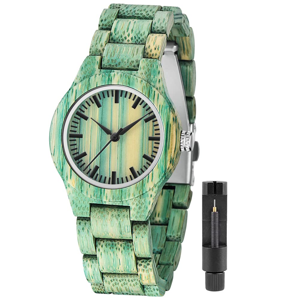Wooden Watch for Women - Classic Bamboo Analog with Wood Strap | Casual & Office Wear
