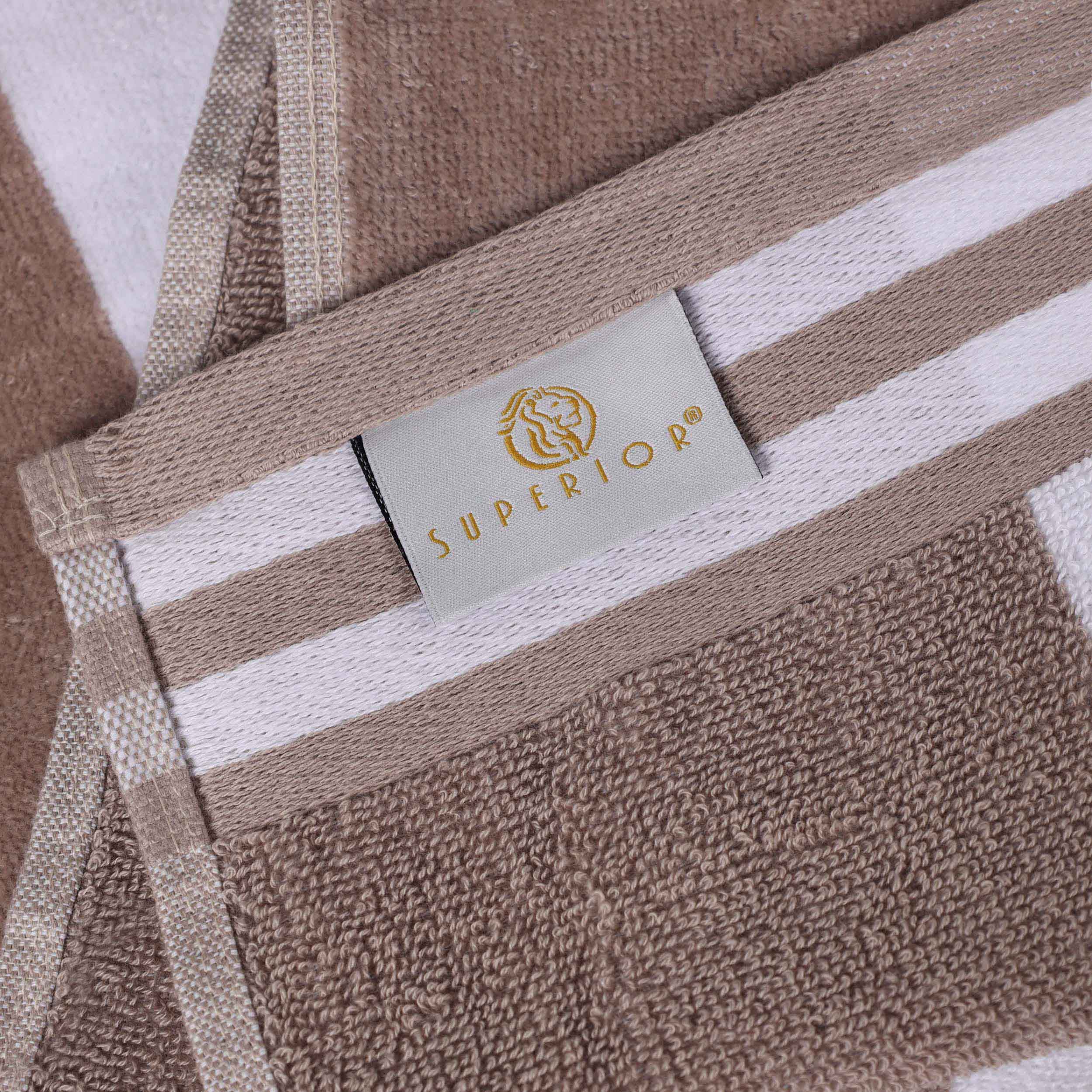 Premium Oversized Cabana Striped Cotton Beach Towel Set - 2, 4, or 6 Pack - Soft Quick-Dry Bath Towels for Pool, Beach, Vacation & Spa Days