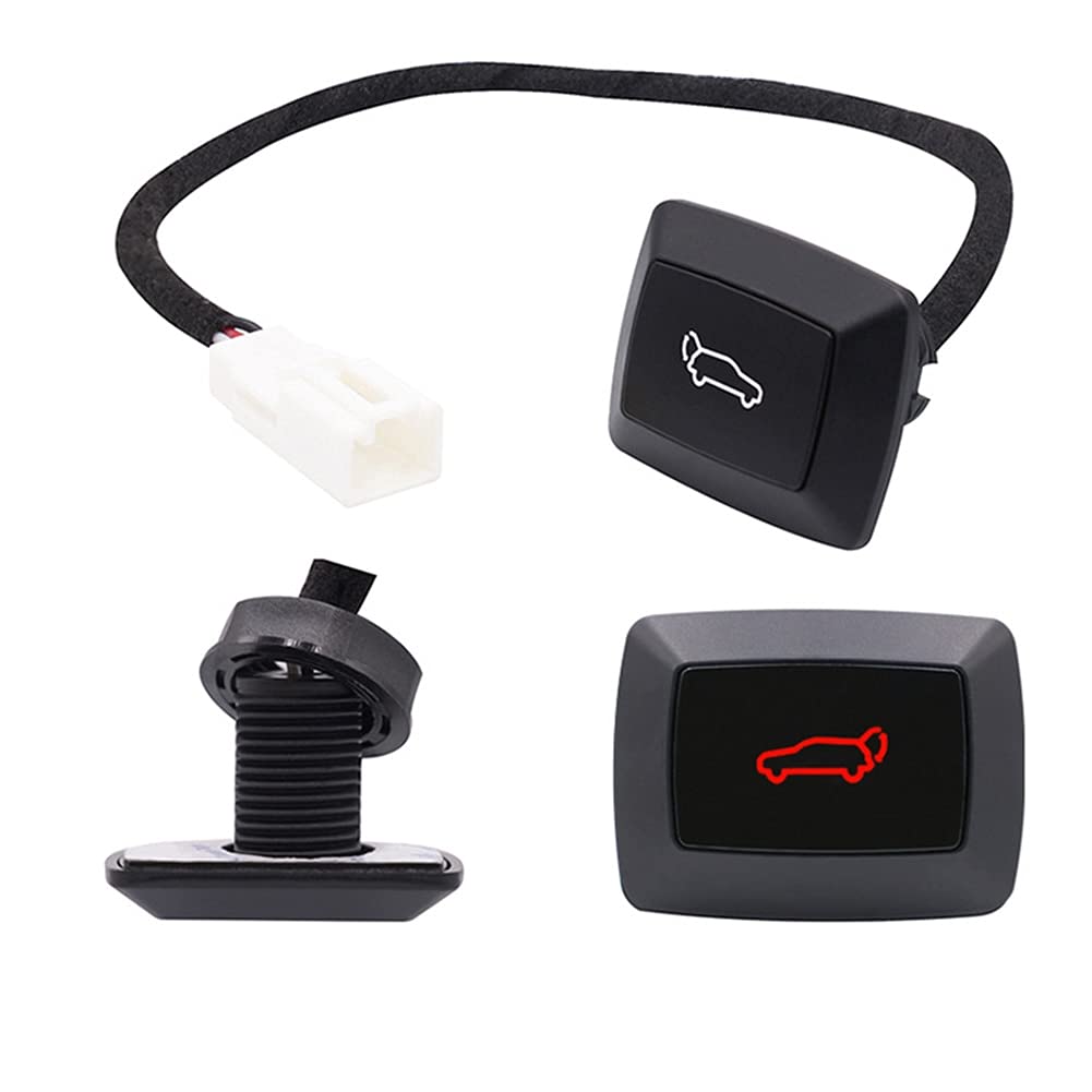 Universal Electric Tailgate Release Switch - One Button LED Light for Car Trunk & Rear Door | Easy Installation Plastic Interior Accessories | Perfect for SUVs, Trucks & Sedans (Night Use & Convenient Loading)