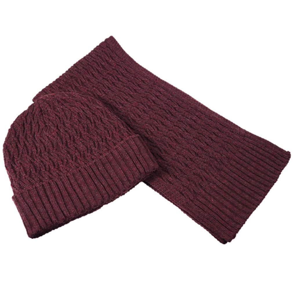 Thermal Winter Beanie & Scarf Set for Women & Men - Soft Elastic Knit Hat with Matching Scarf - Perfect for Skiing, Snowboarding & Cold Weather Activities
