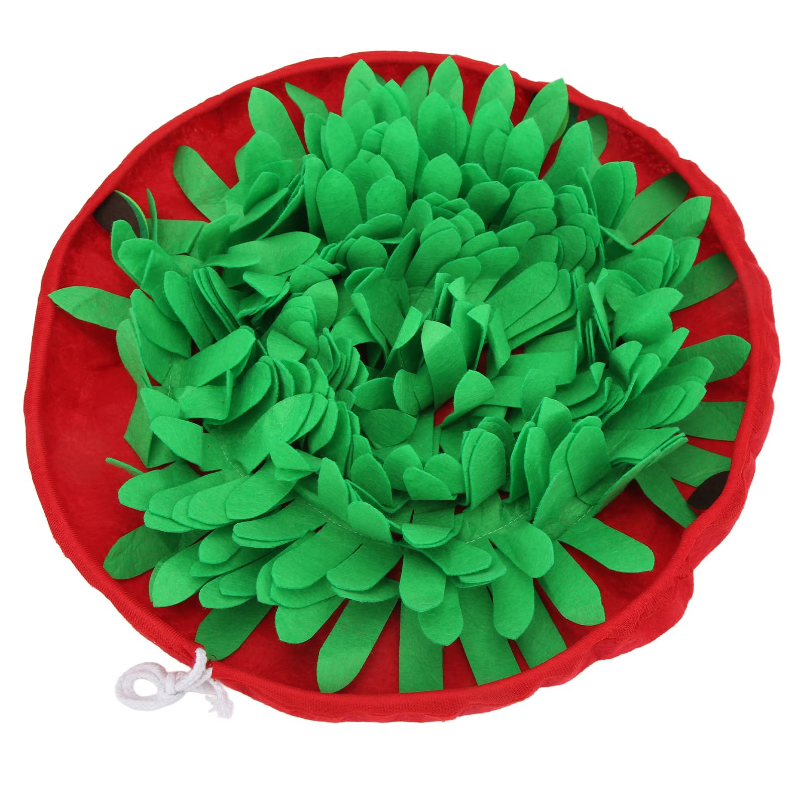 **Odorless Foldable Dog Sniffing Mat - Interactive Pet Puzzle Bowl for Mental Stimulation & Slow Feeding - Red - Perfect for Home Training, Anxiety Relief & Enrichment Activities**