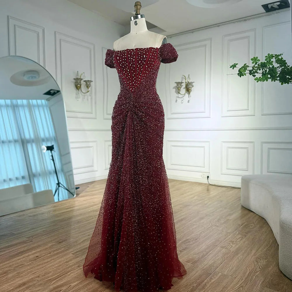 Luxury Designer Beaded Mermaid Evening Dresses for Women - Elegant Formal Gown LA72905 | Perfect for Prom, Wedding Guest & Black Tie Events