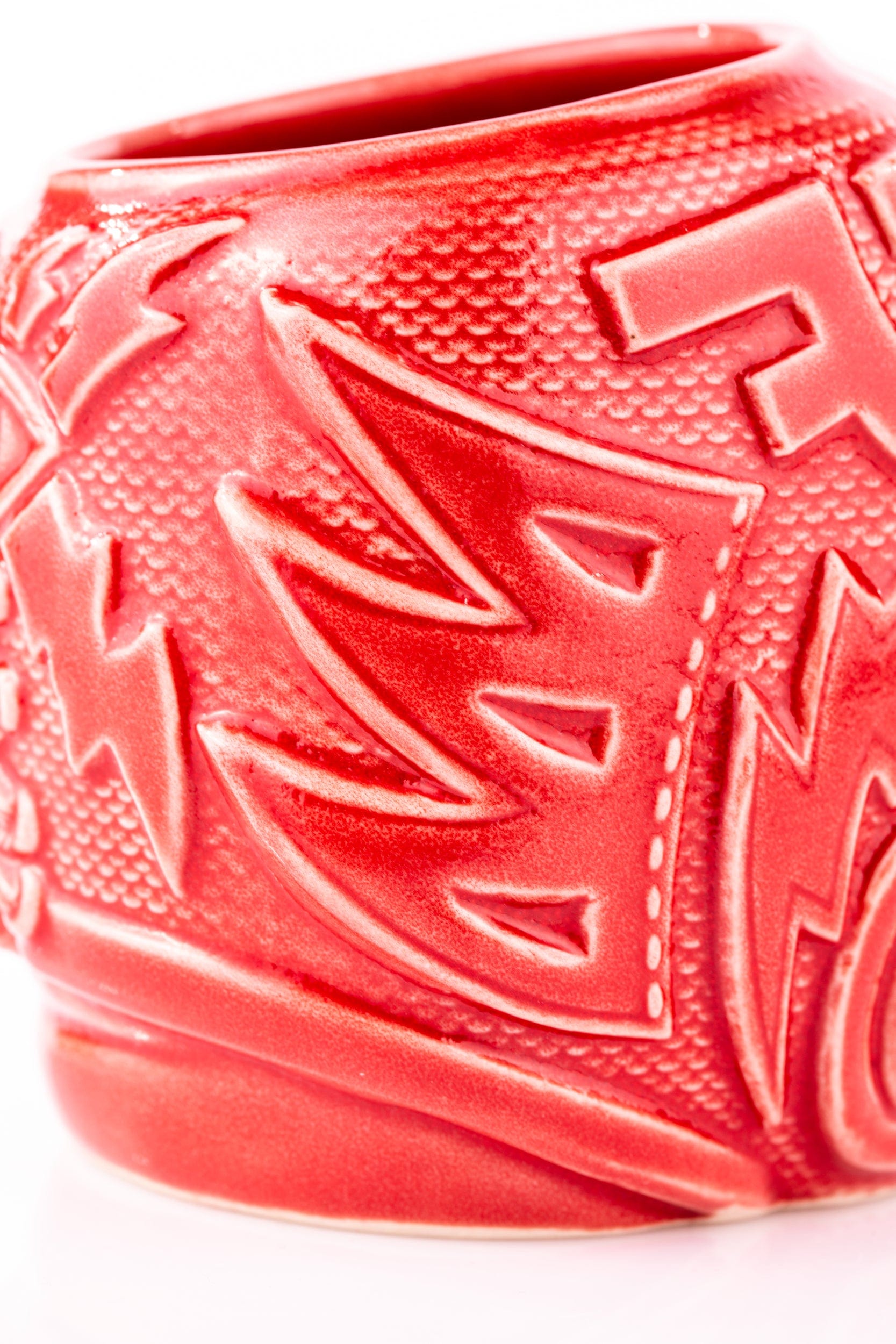 El Ojo Fantastico Tiki Mug - Furia Roja Variant | Handcrafted Ceramic Tiki Cup for Tropical Cocktails | Perfect for Luau Parties, Home Bar Decor & Tiki Drink Enthusiasts