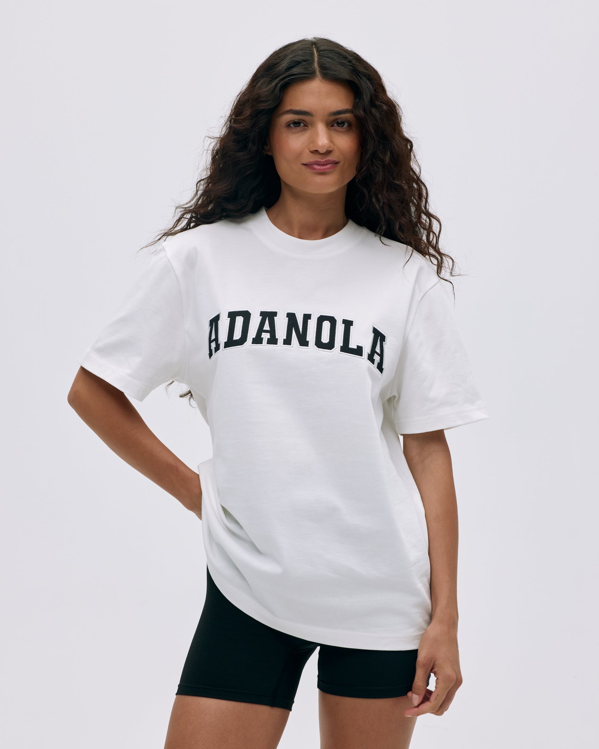 Oversized Varsity Short Sleeve T-Shirt for Men & Women - Comfortable Cotton Crewneck Tee in White & Black - Perfect for Casual Wear, Street Style & Everyday Outfits