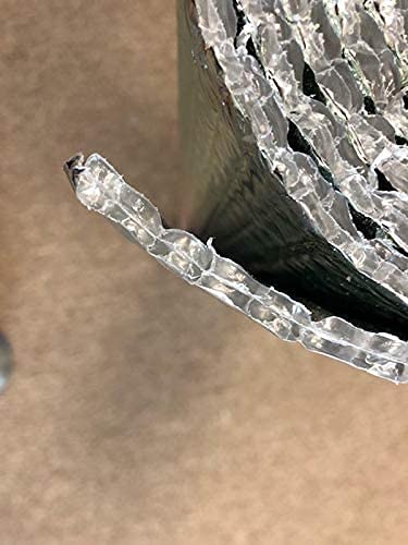 4ft x 25ft Reflective Double Foil Bubble Insulation Roll - Heat Shield & Vapor Barrier for Home, Garage, RV & HVAC - Thermal Insulation Material for Walls, Windows & Pipes