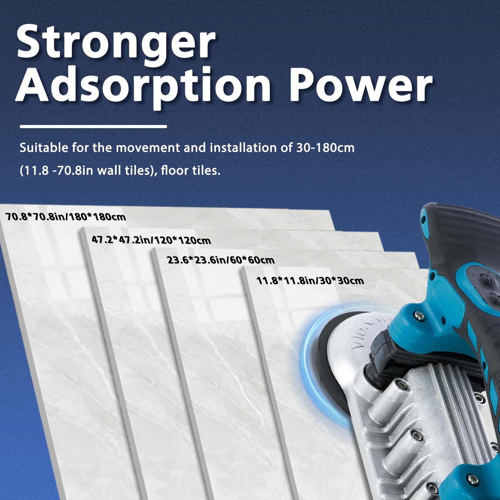 SOKO Tile Vibrator Tool - 6 Speed Adjustable Vibration Machine with Double Suction Cups for Perfect Tile Installation | Professional Floor & Wall Tile Leveling Tool for Home Renovation & Construction Projects