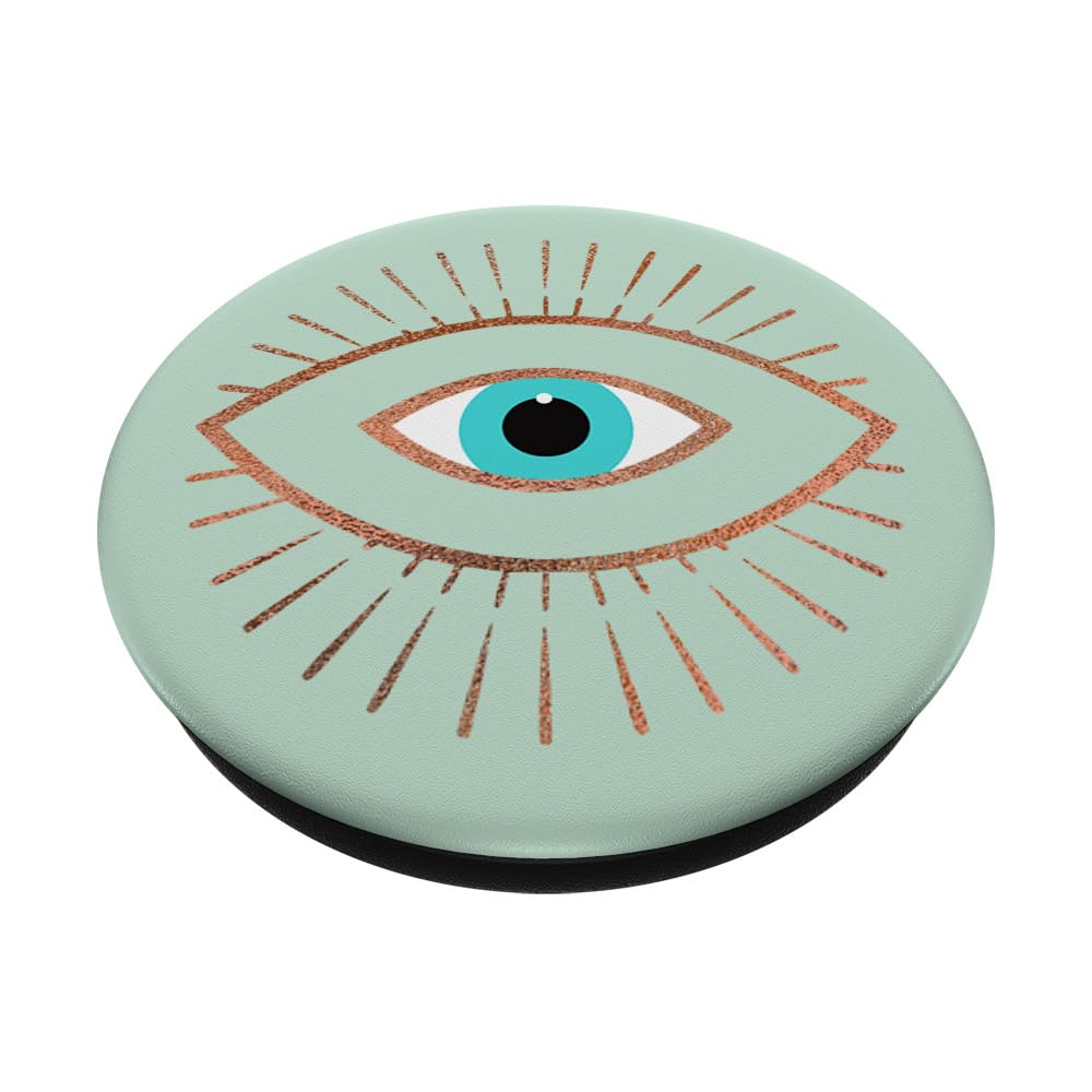 Rose Evil Eye Green PopSockets Standard PopGrip - Phone Grip & Stand for iPhone, Samsung & Smartphones - Perfect for Selfies, Video Calls & Secure Phone Handling