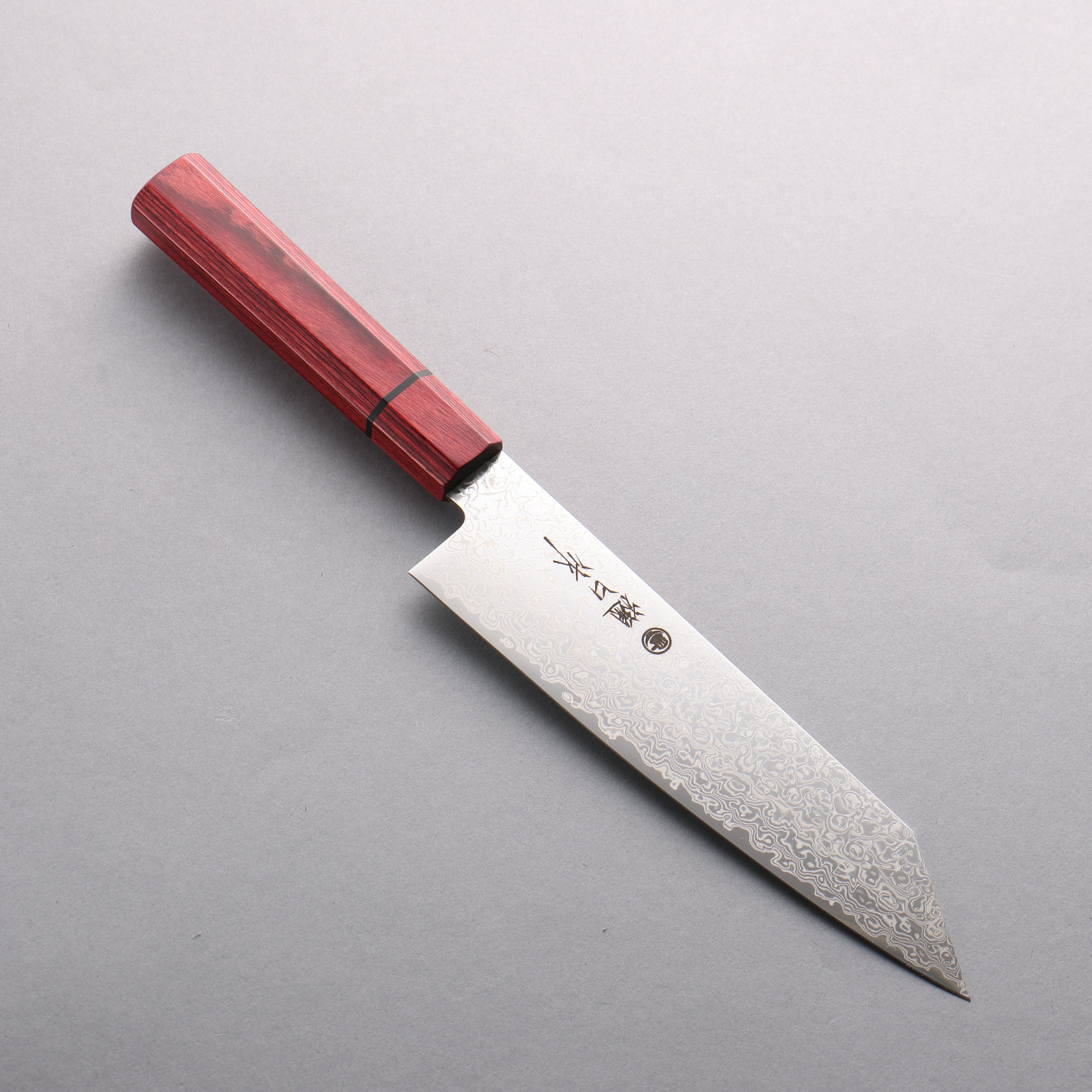 Premium Higuchi SG2 Damascus Kiritsuke Santoku Knife 180mm - Japanese Chef Knife with Red Pakka Wood Handle - Perfect for Slicing, Dicing & Precision Cooking